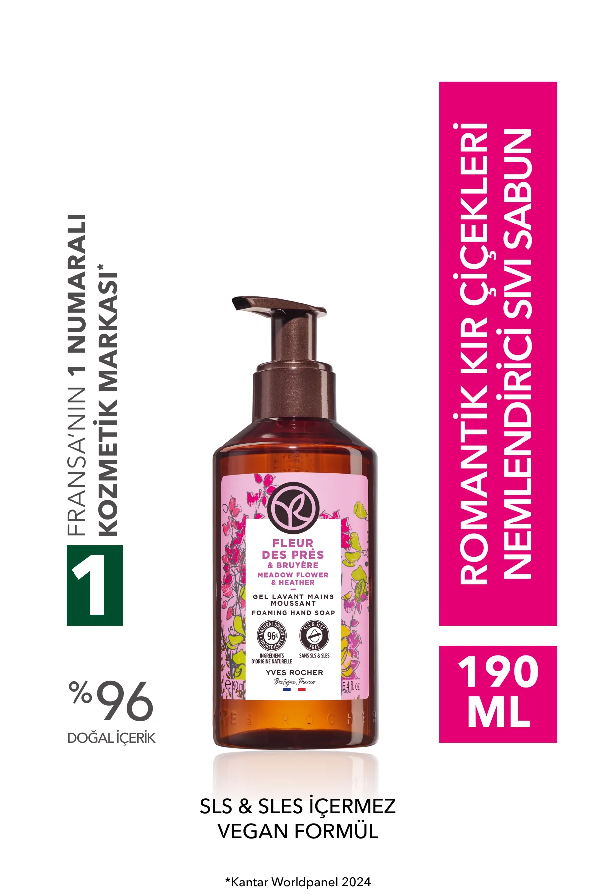 Sıvı Sabun- Romantik Kır Çiçekleri- SLS,SLES İçermez,Vegan-190ml