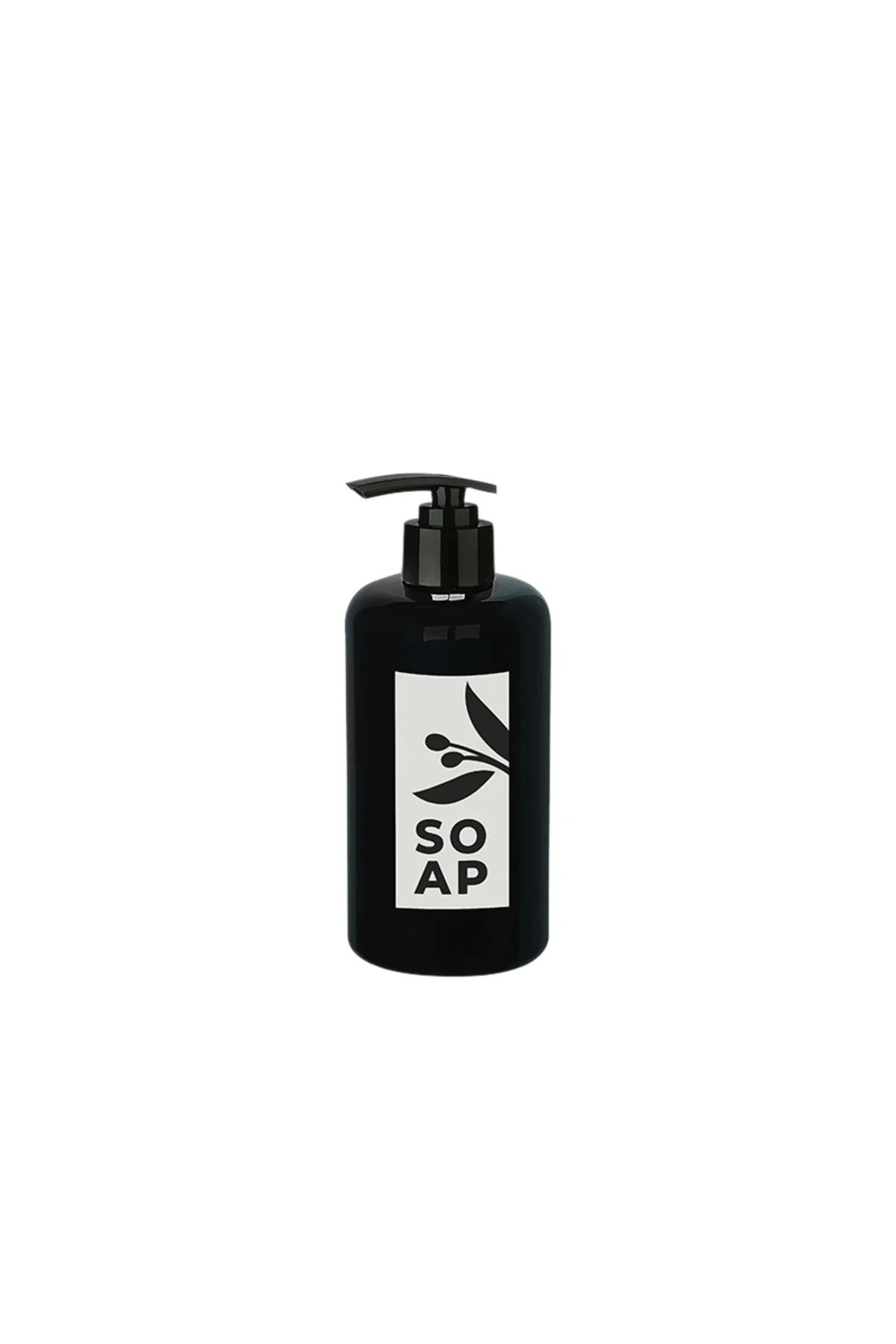 Sıvı Sabunluk Yuvarlak Plastik pomplı 500 Ml - Siyah Sıvı Sabunluk Yuvarlak Plastik pomplı 500 Ml - Siyah