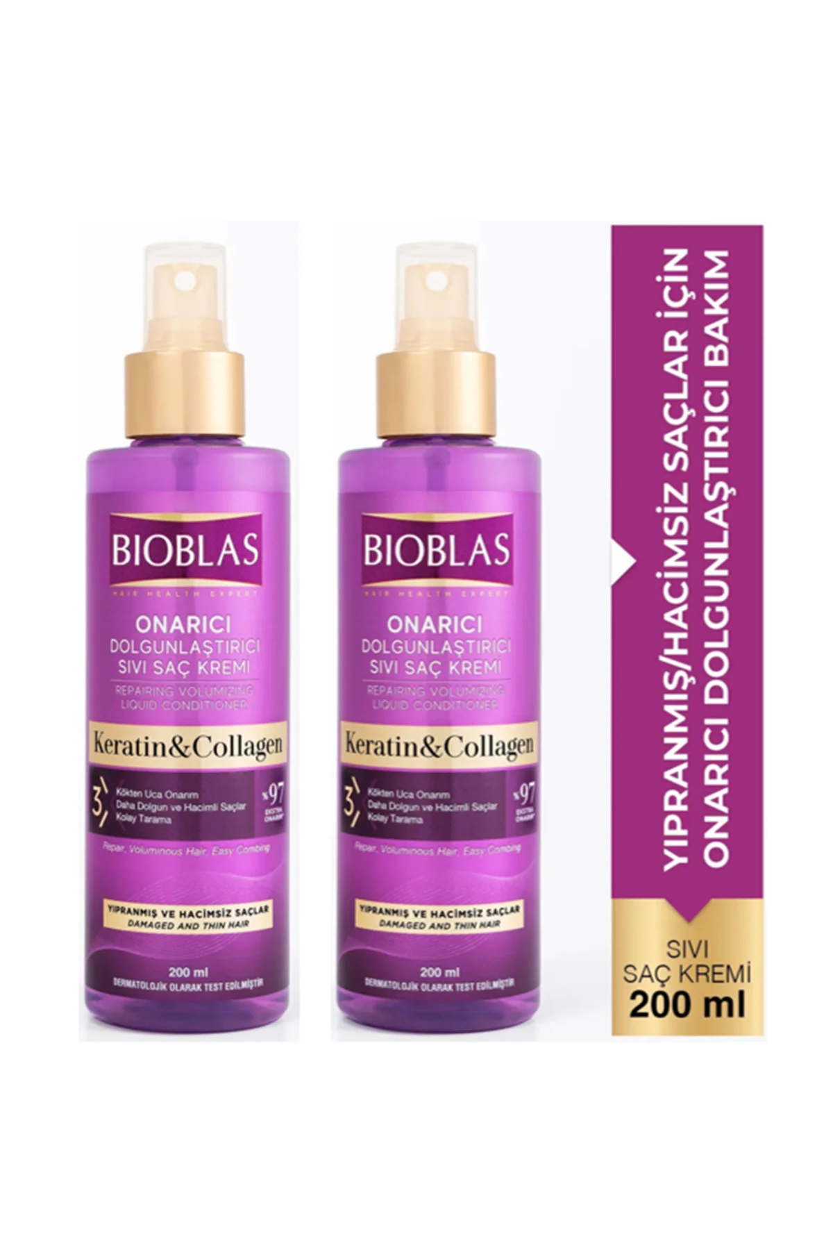 Sıvı Saç Kremi 200 Ml Kolajen & Keratin (2 Adet) Sıvı Saç Kremi 200 Ml Kolajen & Keratin (2 Adet)