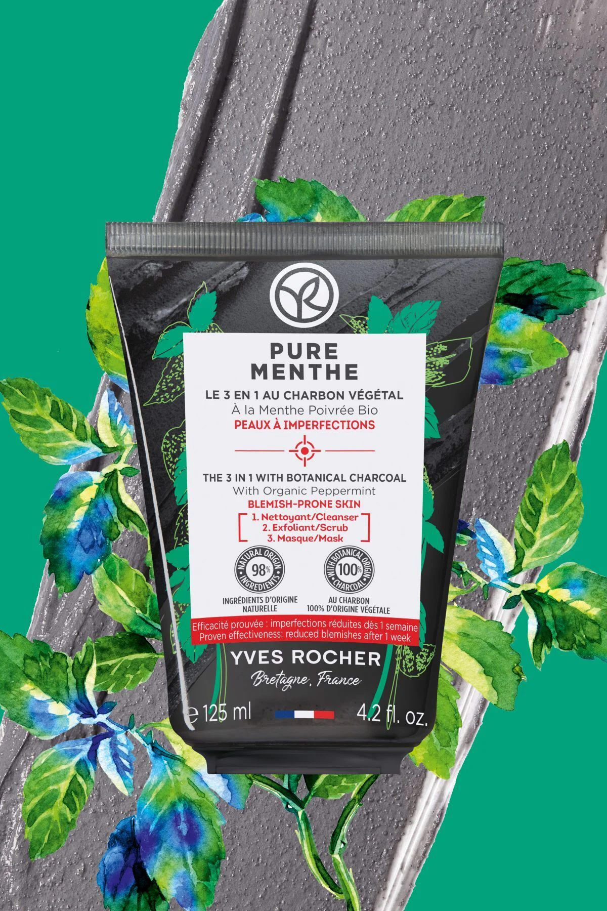 Sivilce Eğilimli Cilt, 3ü1 Arada, Kömür Peeling ve Maske Etkili Y