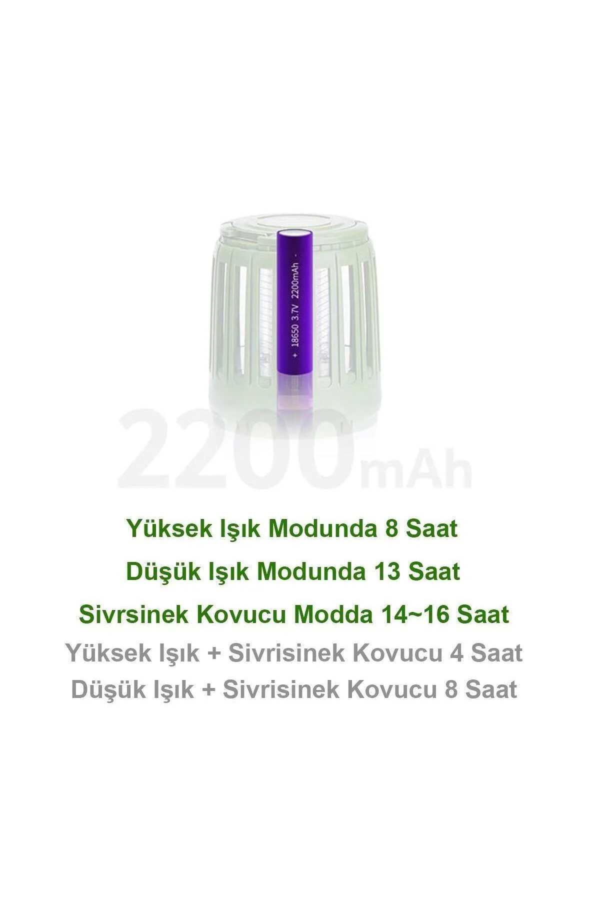 SİVRİSİNEK KOVUCULU KAMP LAMBASI YEŞİL