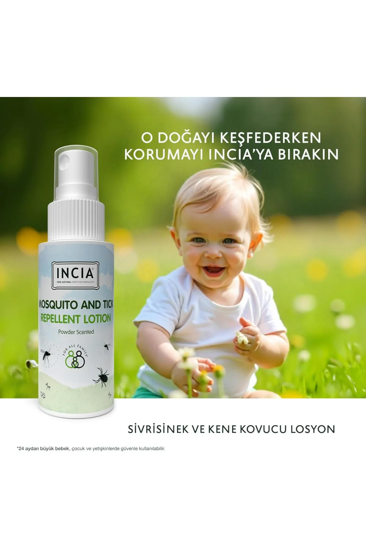 Sivrisinek ve Kene Kovucu Sprey Losyon Nemlendirici Tüm Vücut İçi