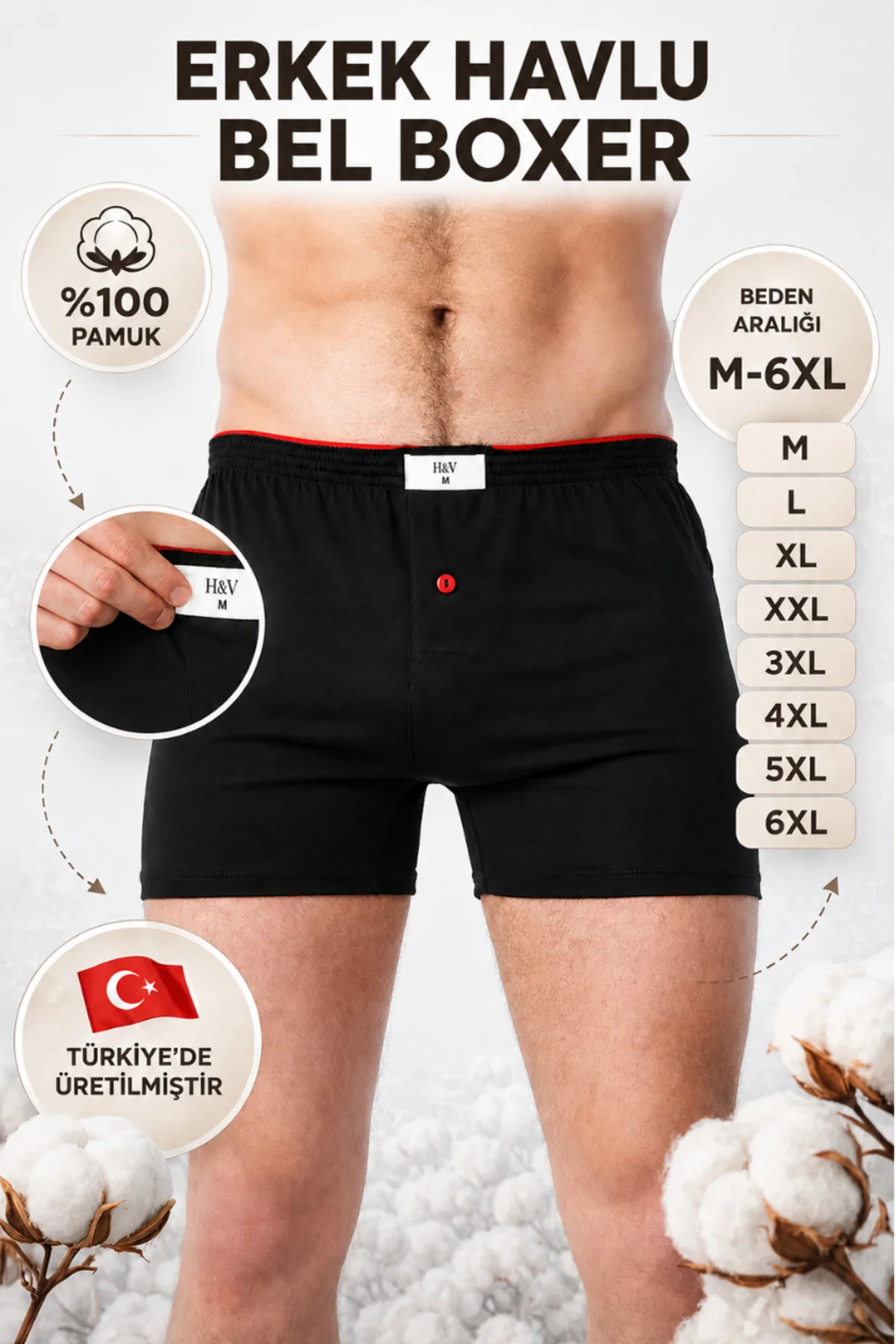 SİYAH %100 PAMUK HAVLUBEL BOXER Fiyatı, Yorumları ve Özellikleri