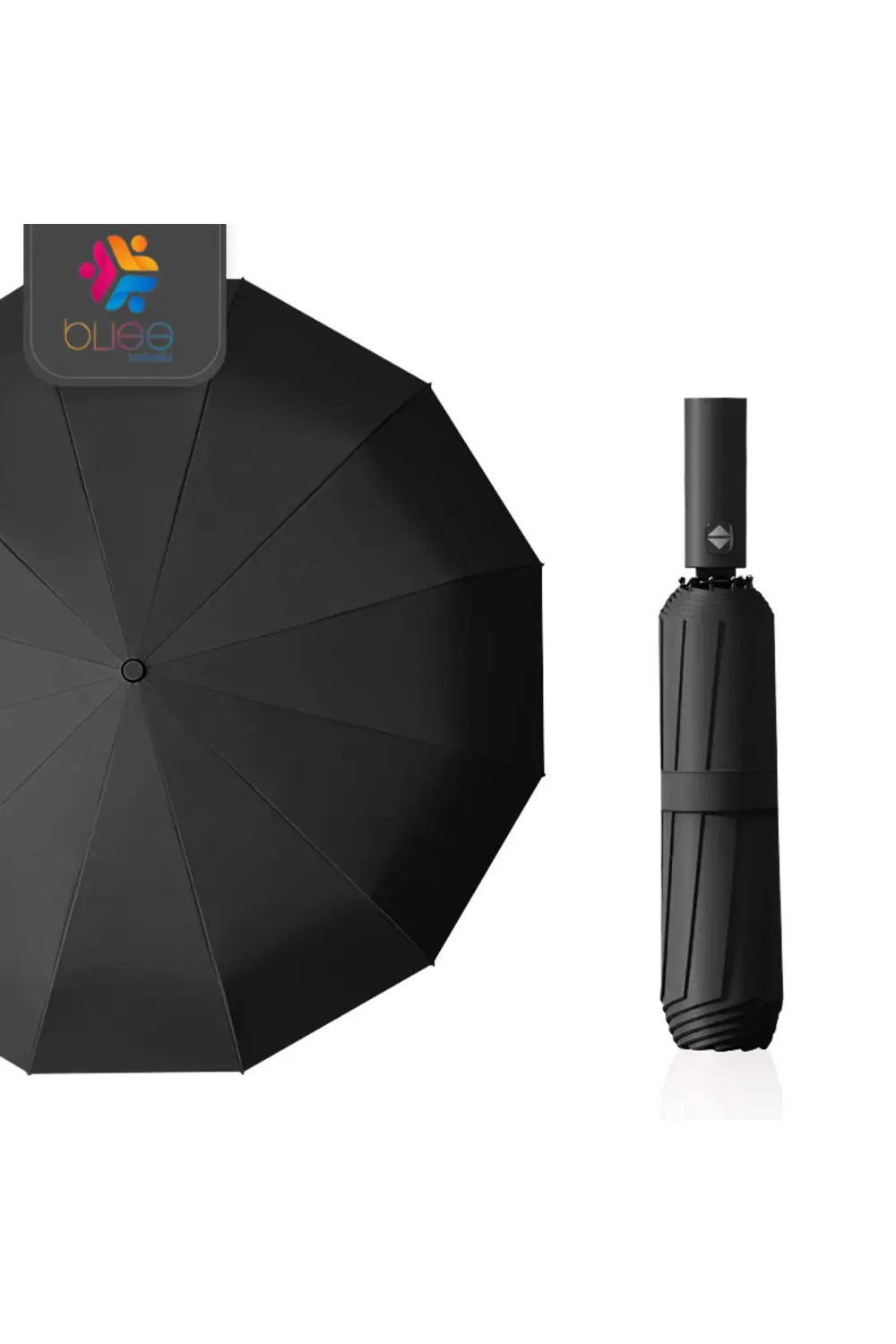 Siyah 12 Telli Şemsiye