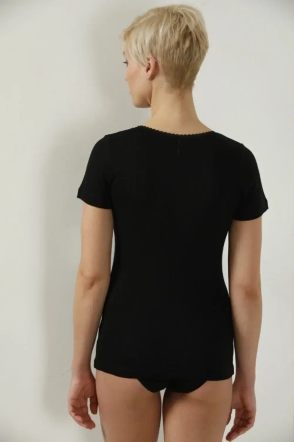 Siyah 3 Lü Yarımkol Jakarlı Fanila 2003-a