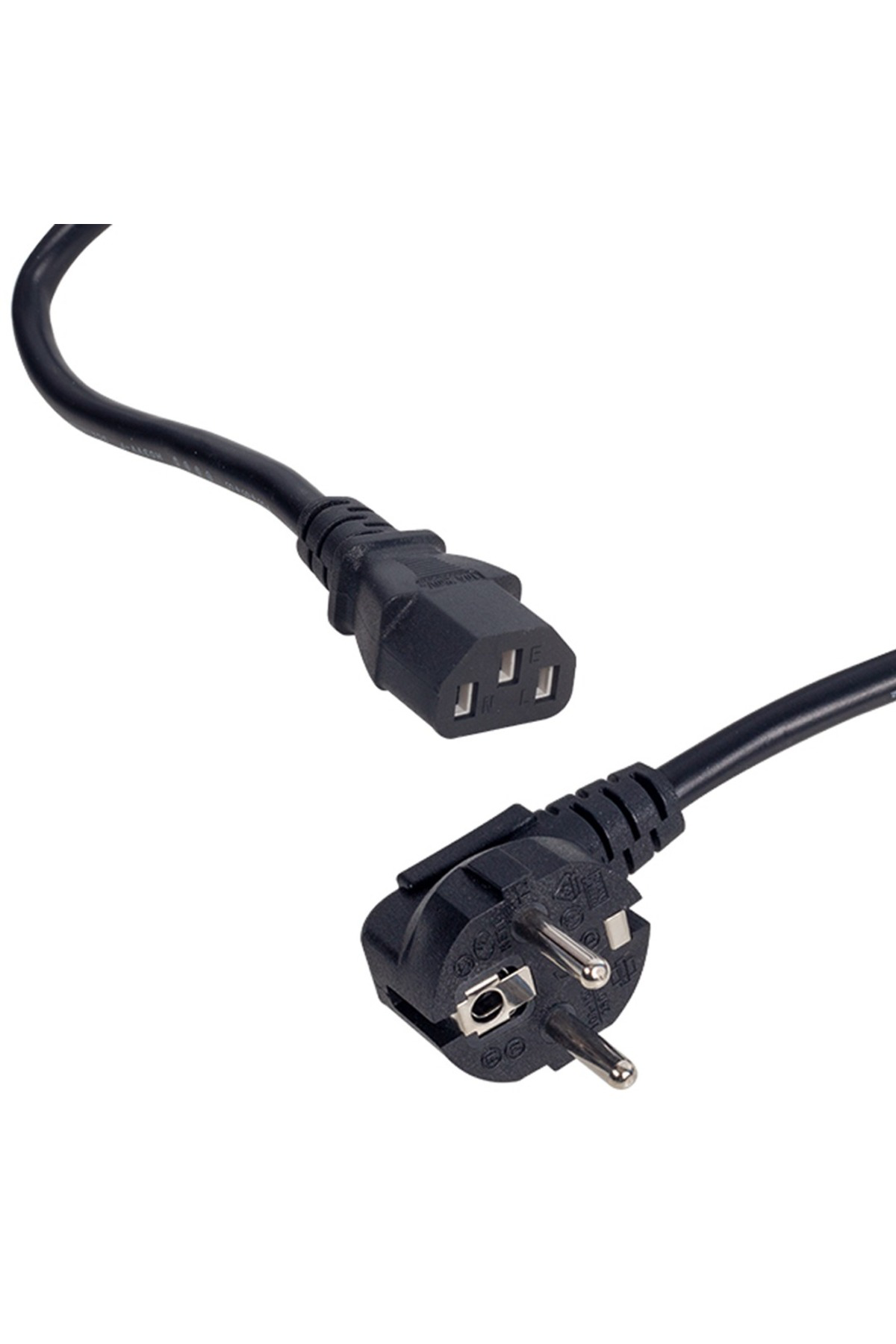 Siyah 3 Metre 3x1 mm C7 Power Güç Kablosu Güvenilir Enerji Bağlan