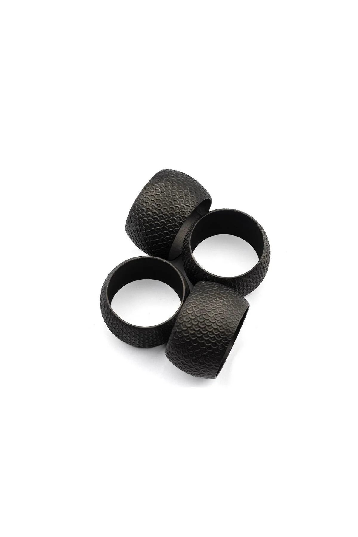 Siyah 4lü Peçete Halkası