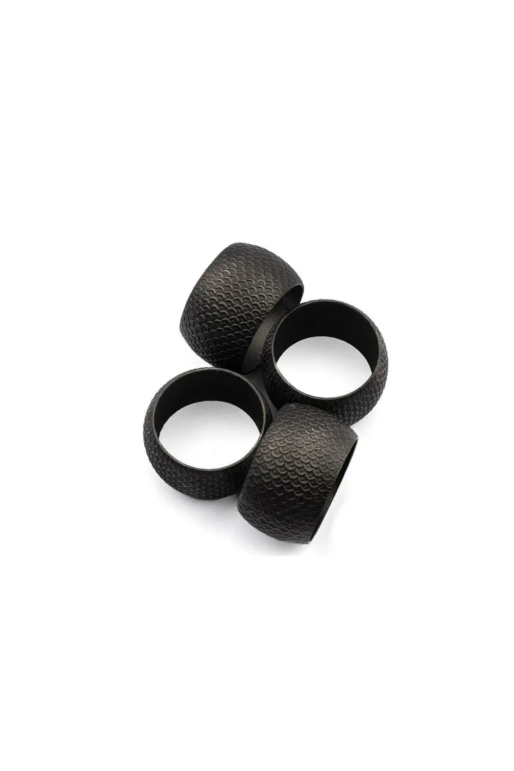 Siyah 4lü Peçete Halkası