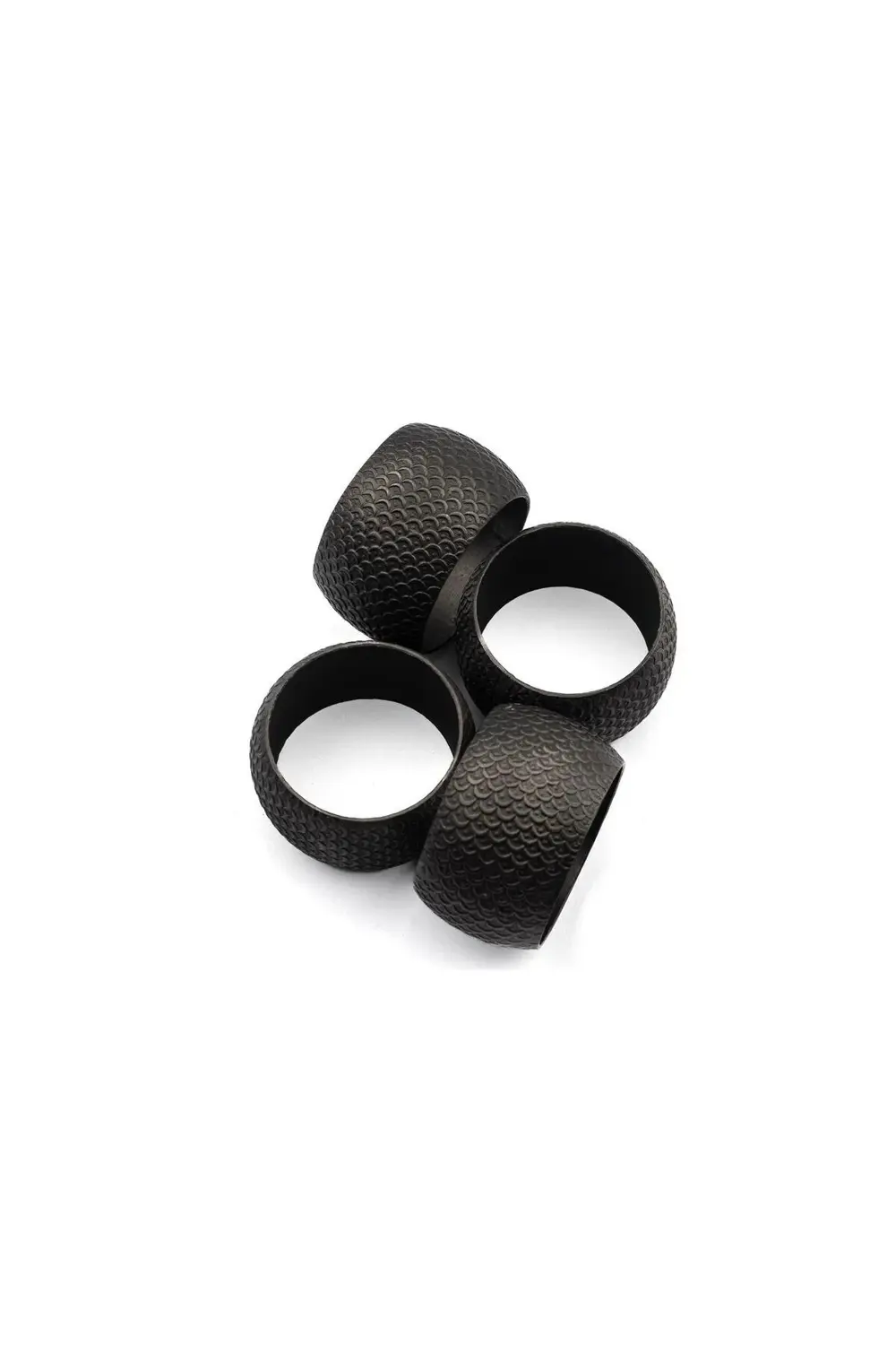 Siyah 4lü Peçete Halkası