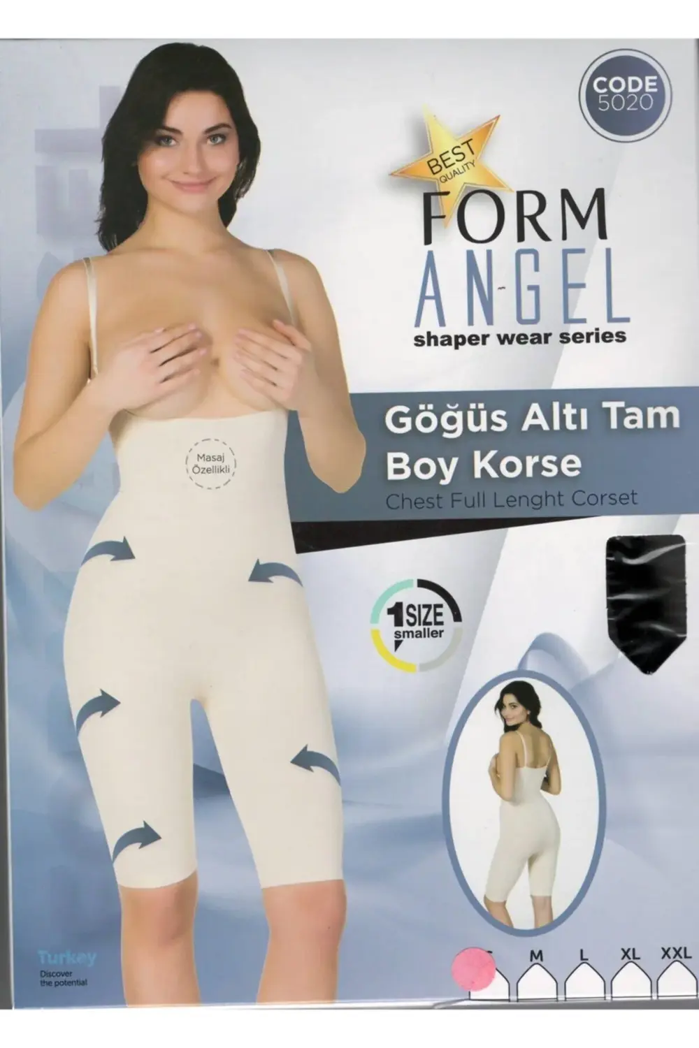 Siyah 5020 Boydan Paçalı Korse