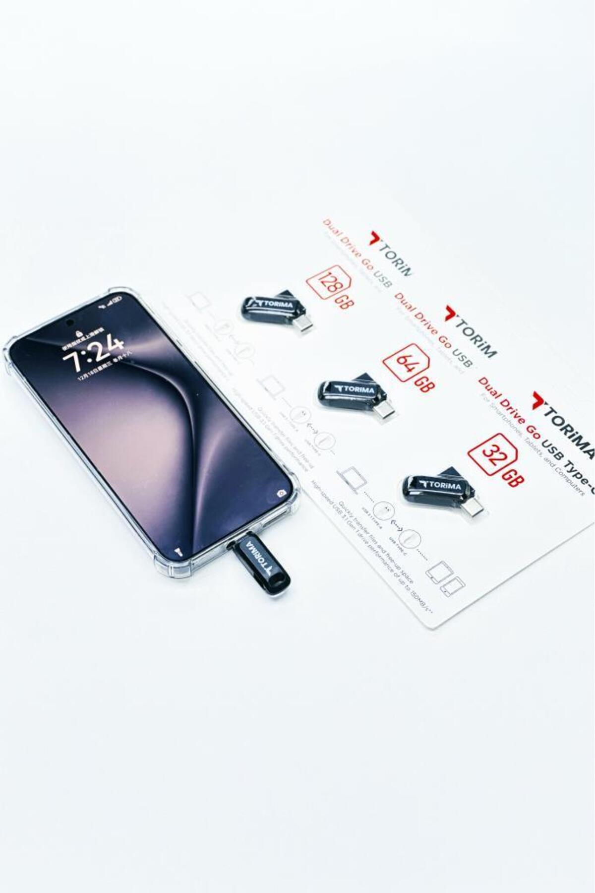 Torima Siyah 64Gb Çift Sürücülü Usb-Type-C Otg