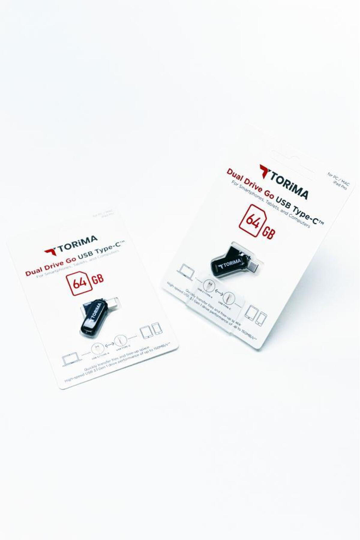 Torima Siyah 64Gb Çift Sürücülü Usb-Type-C Otg