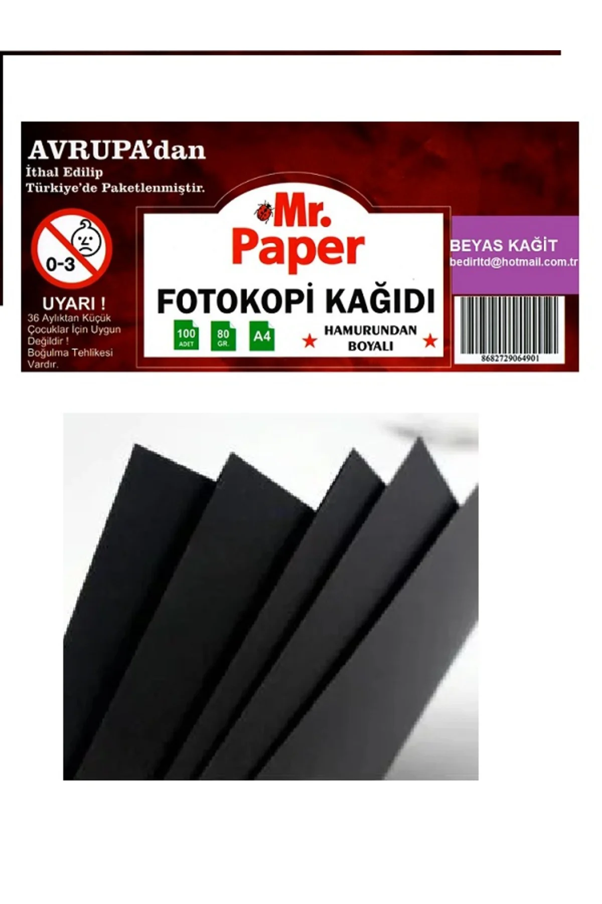 SİYAH  80 GR  A4  100  LU  FOTOKOPİ  KAĞIDI