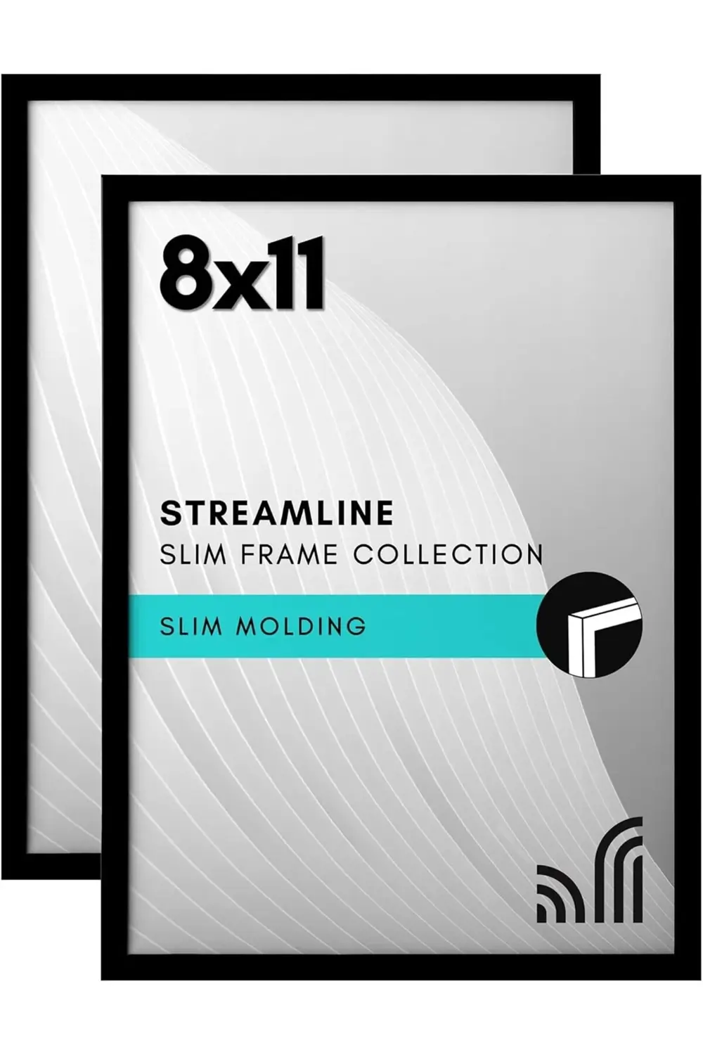 Siyah 8x11 Resim Çerçevesi - 2'li Set - Kırılmaya Dayanıklı Camlı