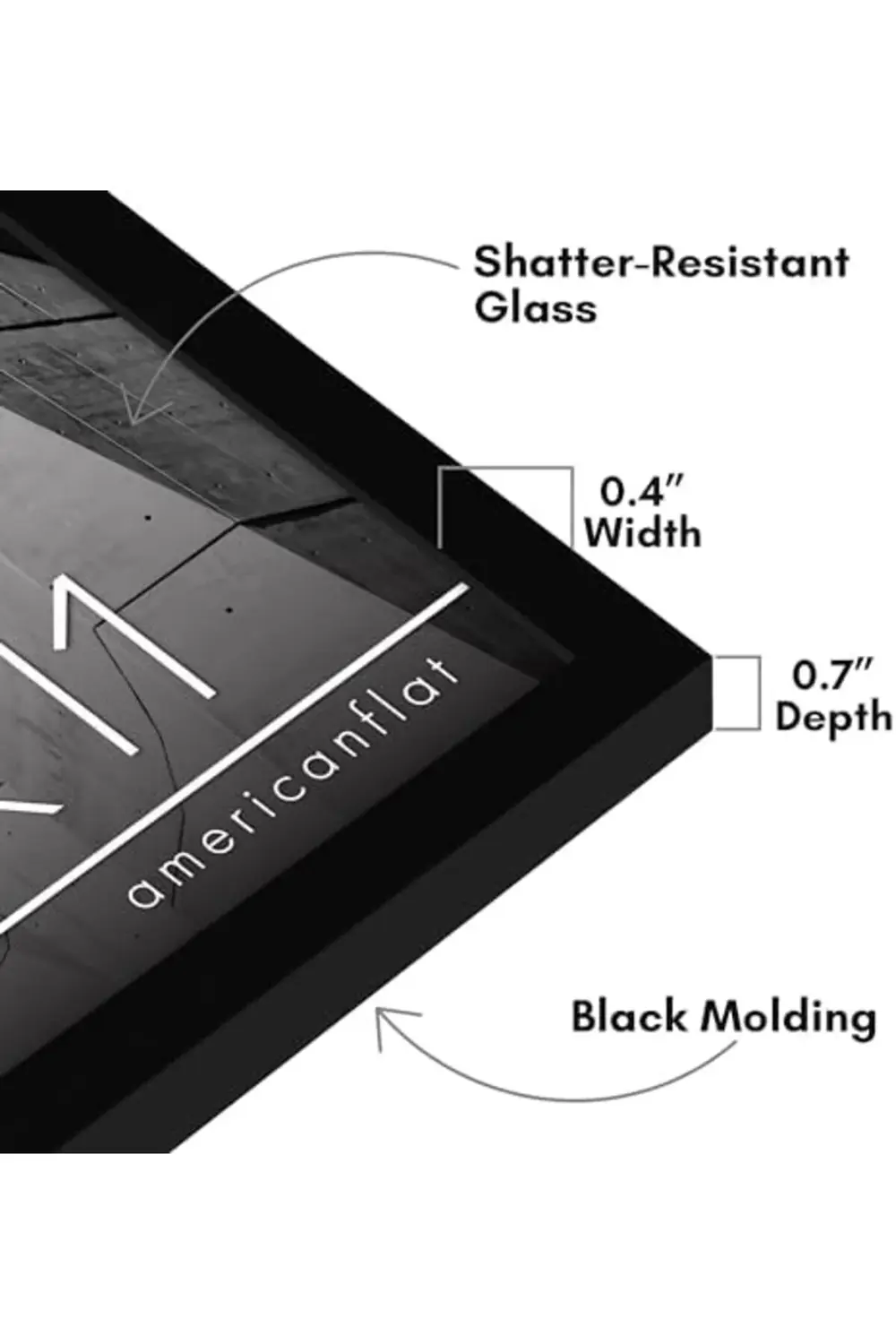 Siyah 8x11 Resim Çerçevesi - 2'li Set - Kırılmaya Dayanıklı Camlı