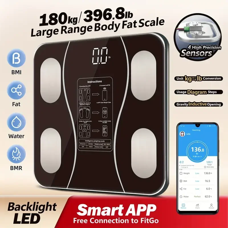 Siyah Akıllı Dijital Baskül FS-550 Siyah Akıllı Dijital Baskül FS-550