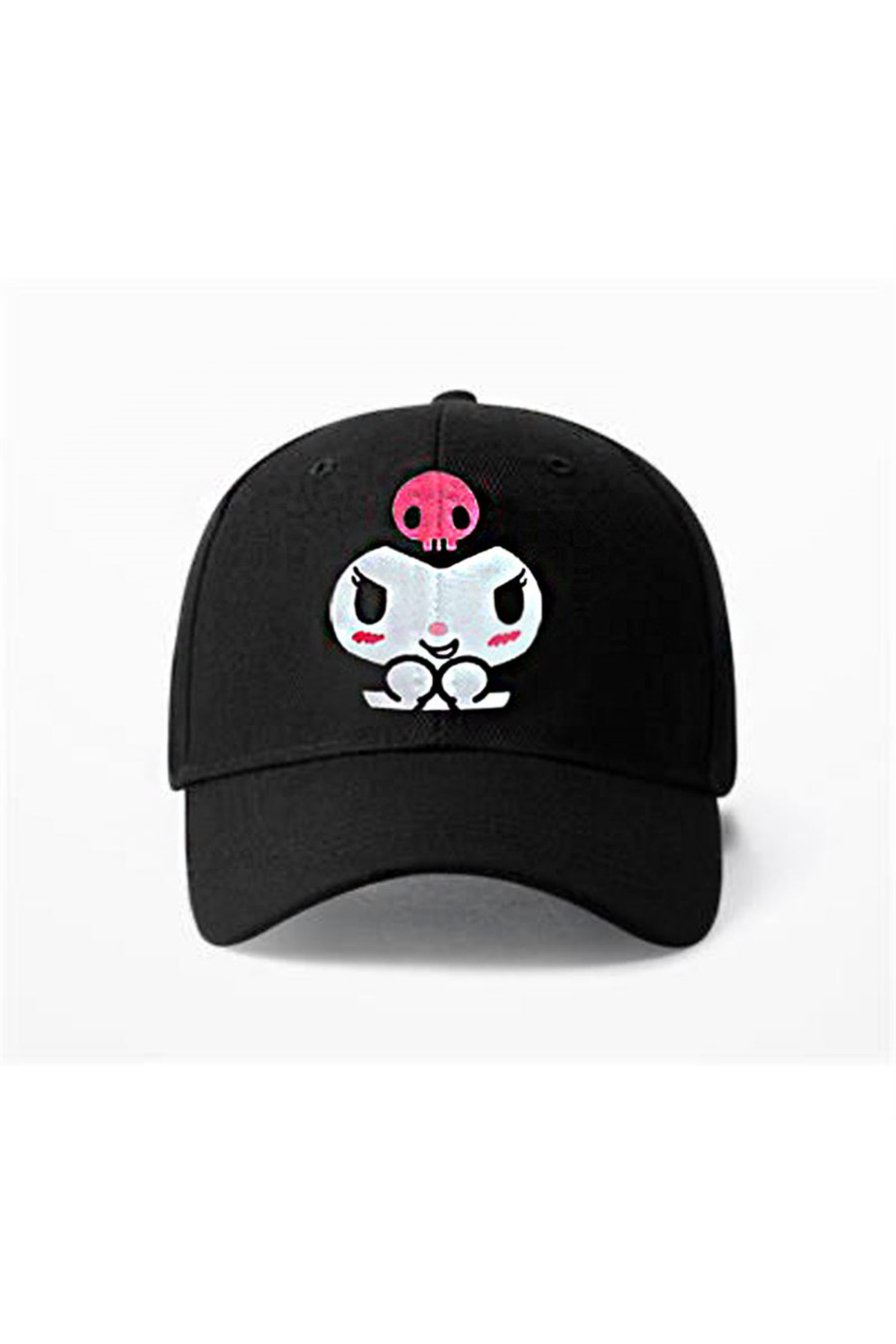 Siyah Anime Kuromi Face Şapka