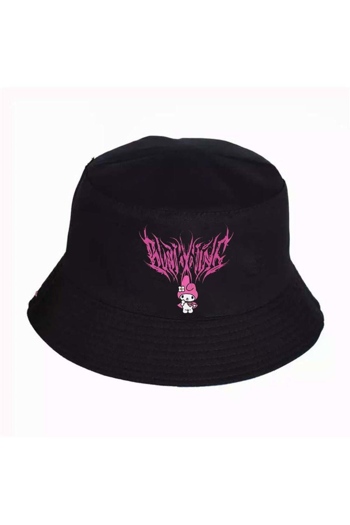 Siyah Anime My Melody - Sanrio Bucket Şapka