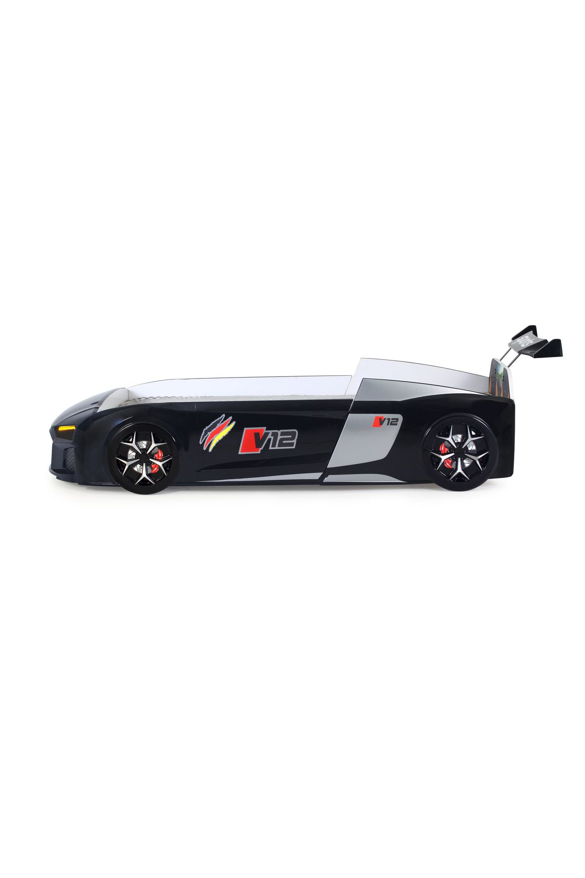 Ferramini Siyah Arabalı Yatak V12 Audi İşıklı Full Plastik