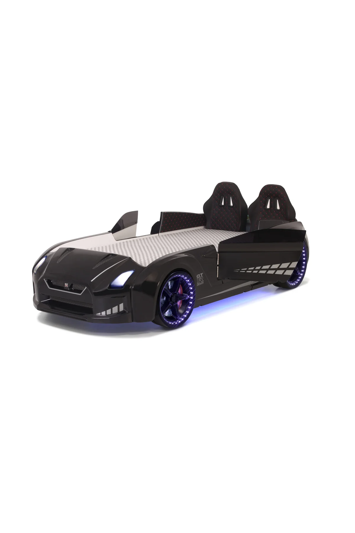 Siyah Arabalı Yatak Kapıları Açılan GTR Full Ledli Kumandalı ve M