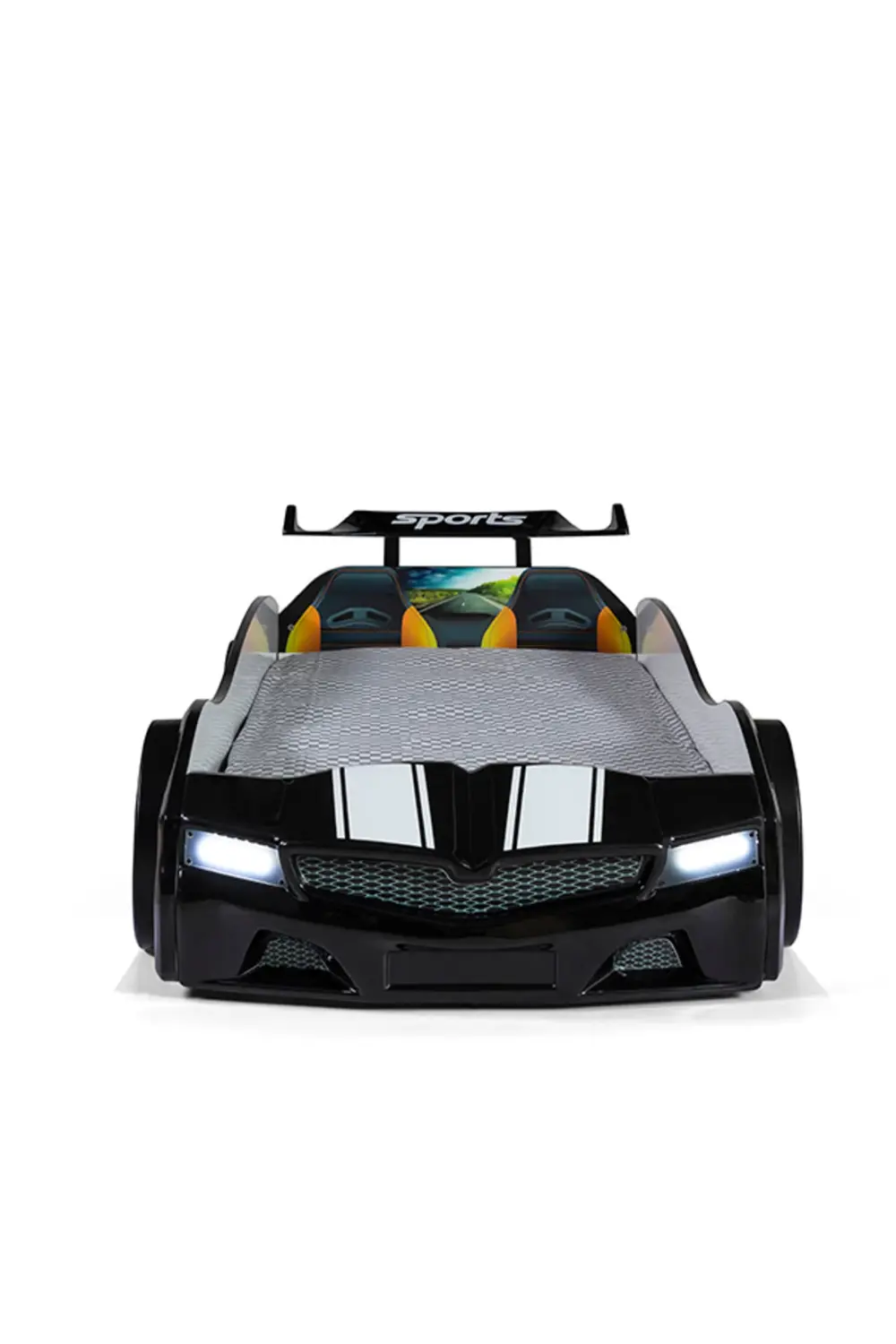 Siyah Arabalı Yatak SPX Işıklı Full Plastik