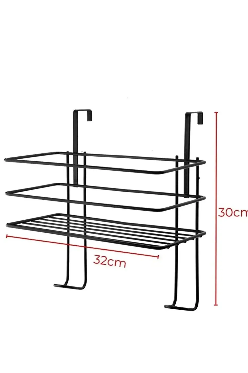 Siyah Asılabilir Ütü Masası Askısı Ütü Düzenleyici Raf