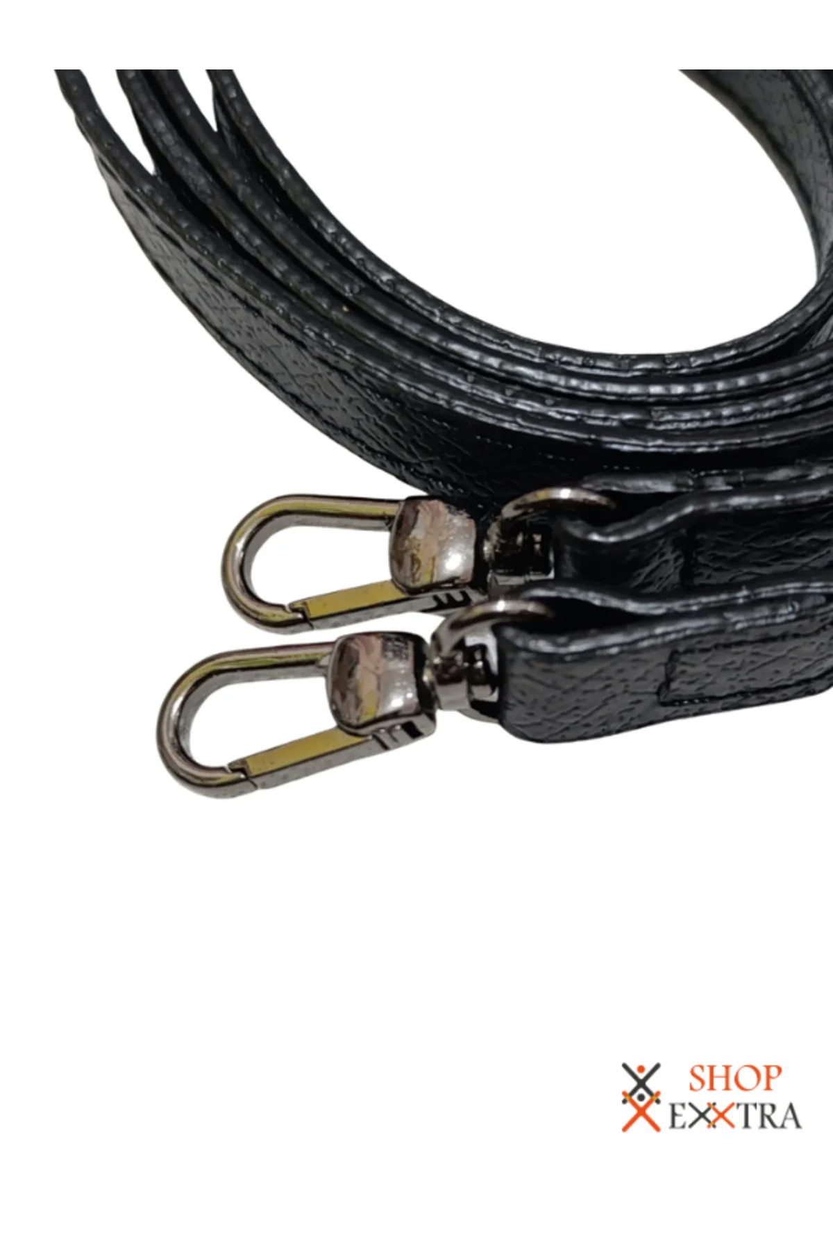 Siyah Ayarlanabilir Çanta Sapı Askısı - Kancalı Yedek Omuz Askısı