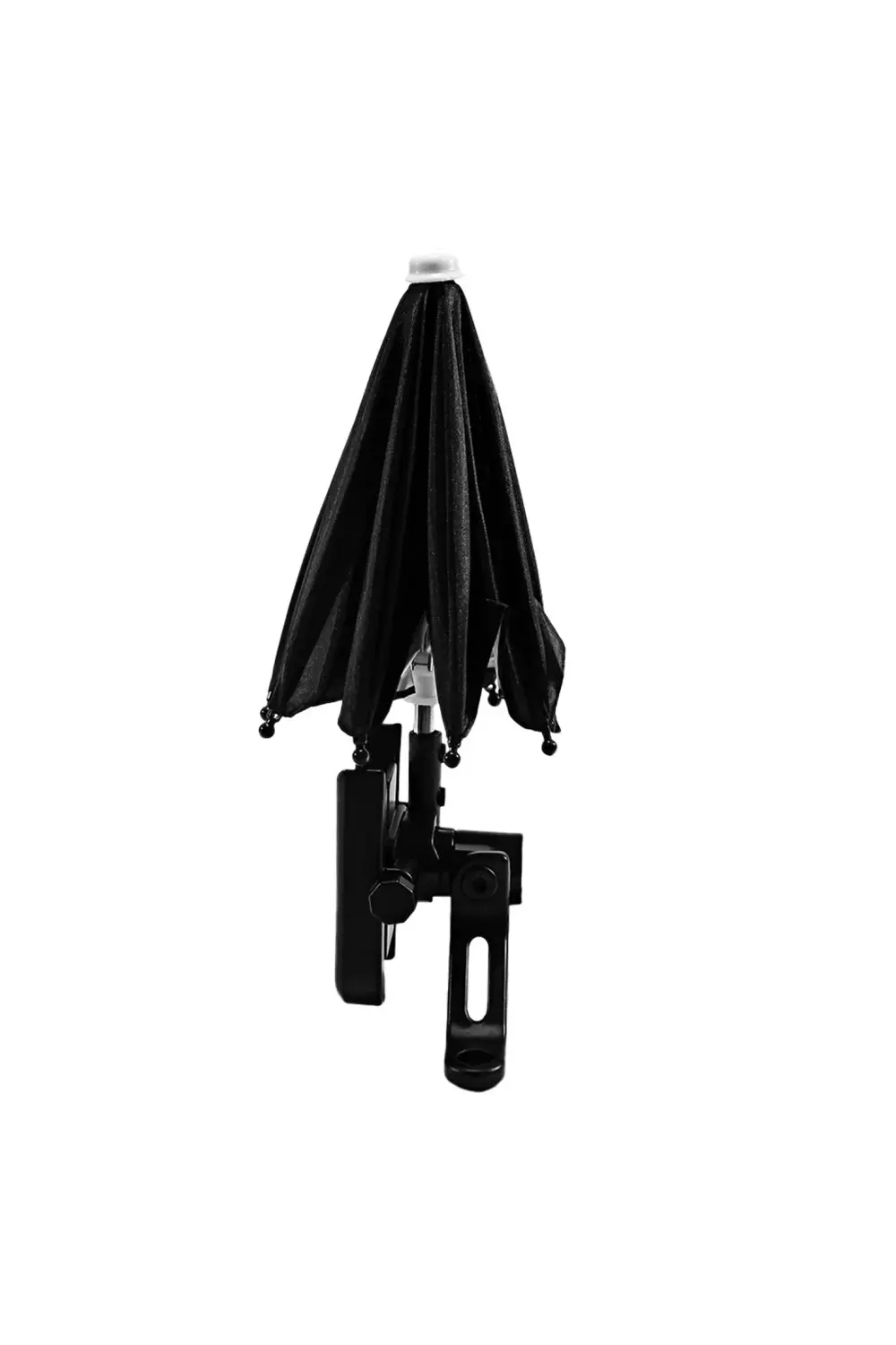Siyah Ayna Bağlantılı Şemsiyeli Ayarlı Telefon Tutucu Aliminyum A
