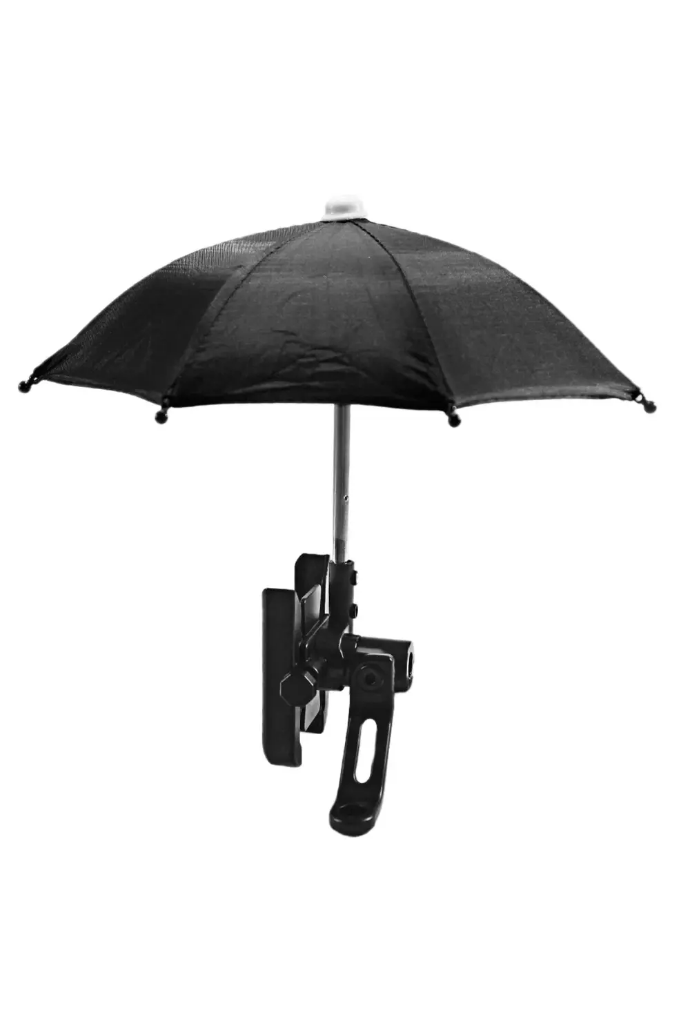 Siyah Ayna Bağlantılı Şemsiyeli Ayarlı Telefon Tutucu Aliminyum A