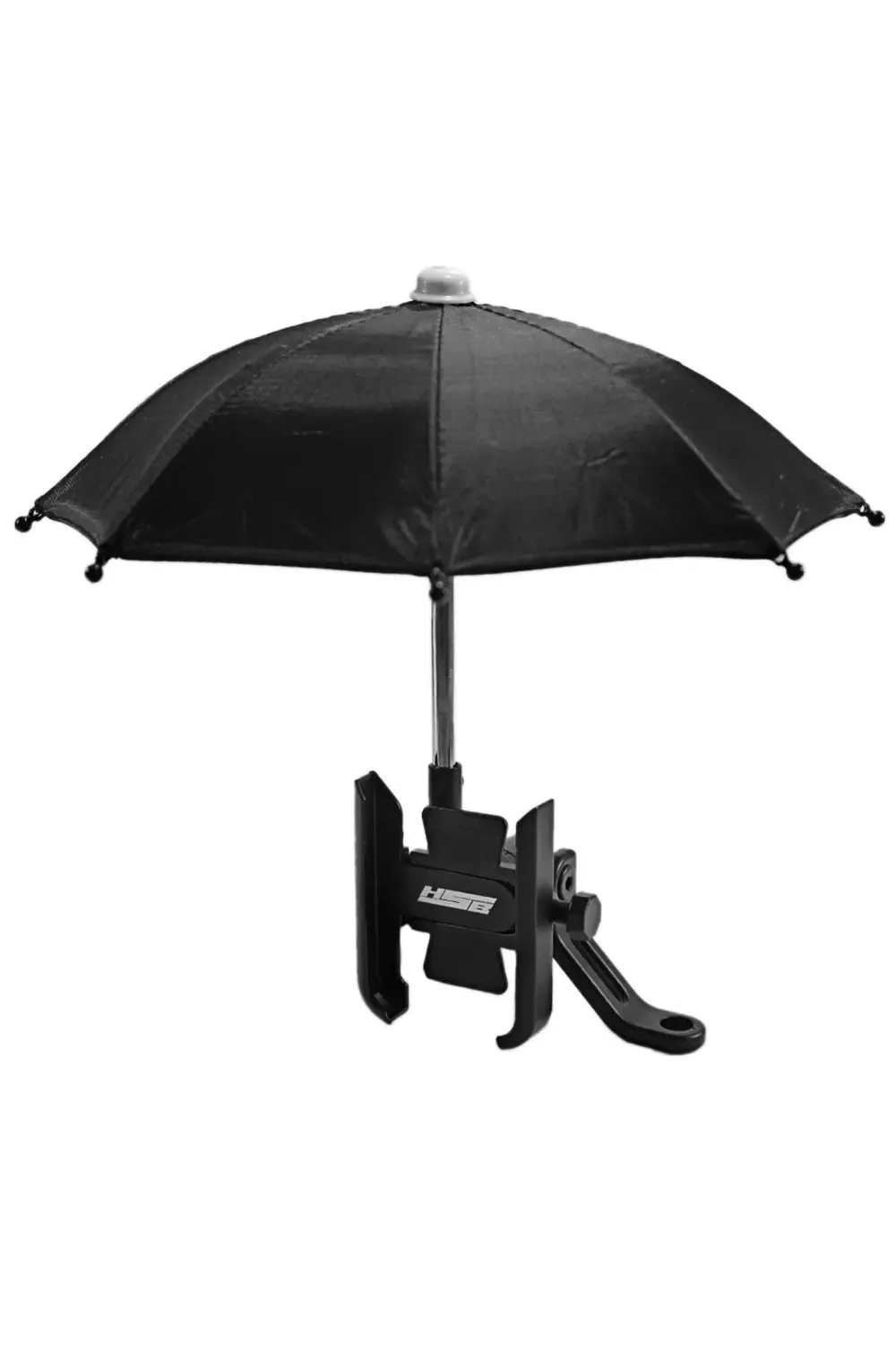 Siyah Ayna Bağlantılı Şemsiyeli Ayarlı Telefon Tutucu Aliminyum A