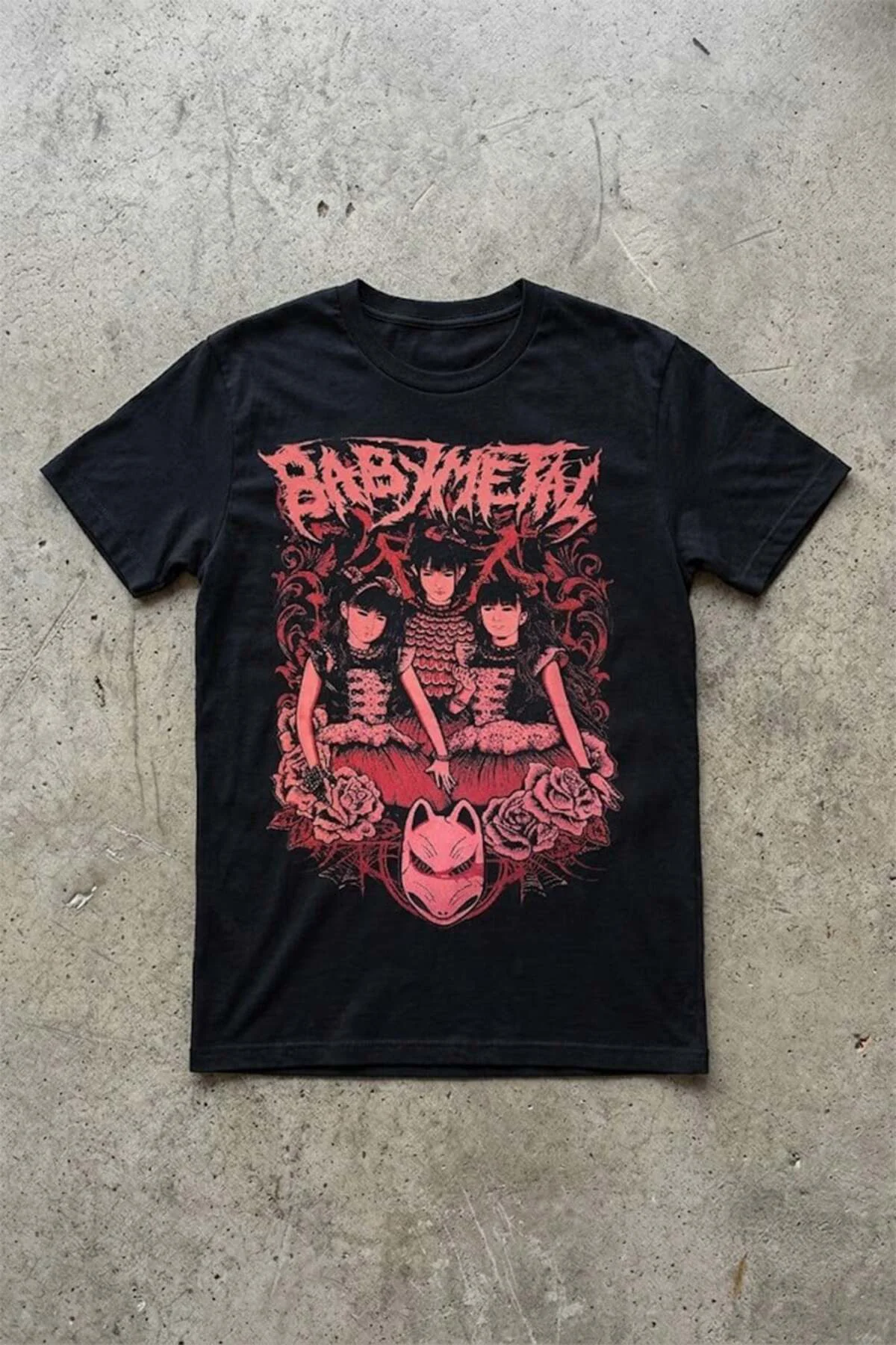 Siyah Babymetal Unisex Y2K T-Shirt