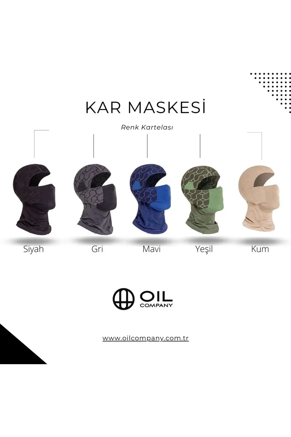 Siyah Balaklava Termal Kar Maskesi Unisex