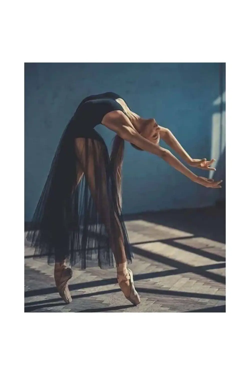 Siyah Balerin Sayılarla Boyama Seti Çerçeveli Kasnaklı 2