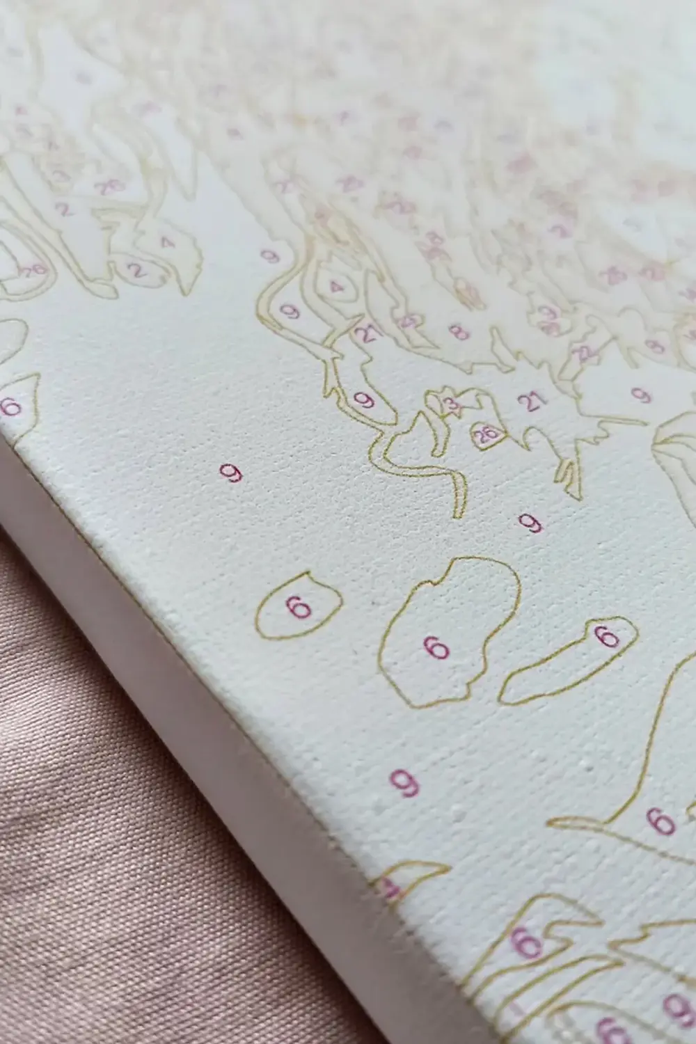 Siyah Balerin Sayılarla Boyama Seti Çerçeveli Kasnaklı 2