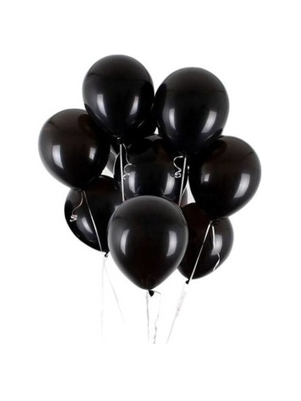 Limmy Siyah Balon Parlak Renkli 10'Lu Paketli Balon 12 İnç - Siyah