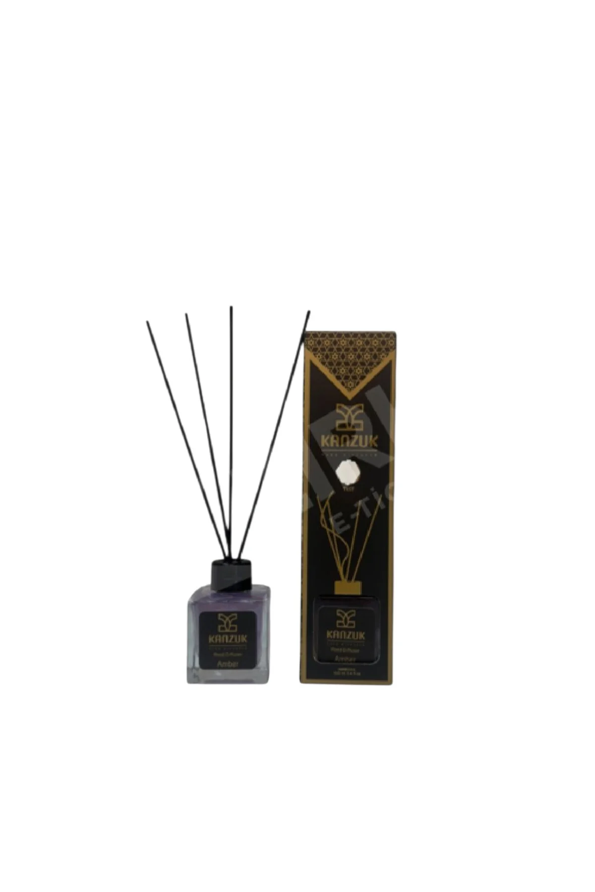 Siyah Bambu Çubuklu Oda Kokısu Reed Diffuser Amber 100 ml