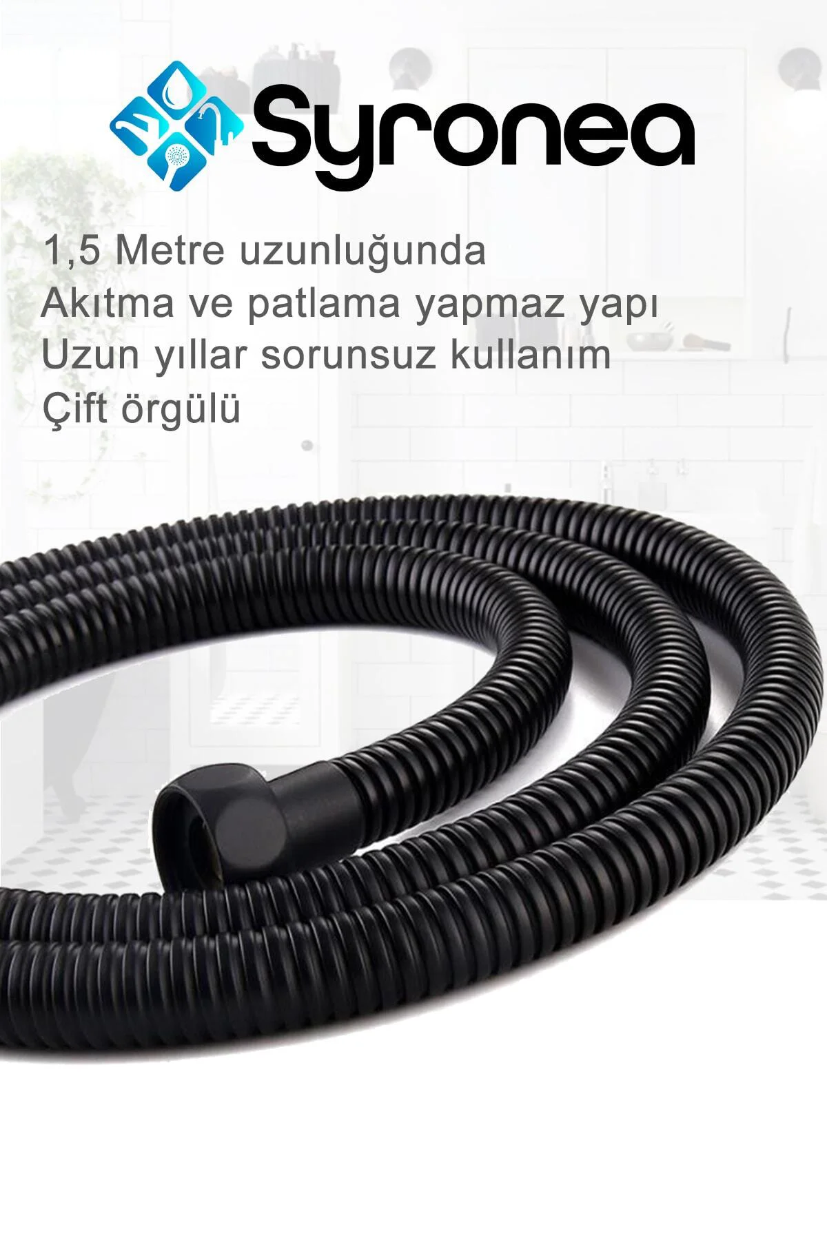 Siyah Banyo Duş Hortumu 1,5 Metre Kopmaz Patlamaz Hortum Duş Seti Plastik Uzun Fiyatı, Yorumları ve Özellikleri