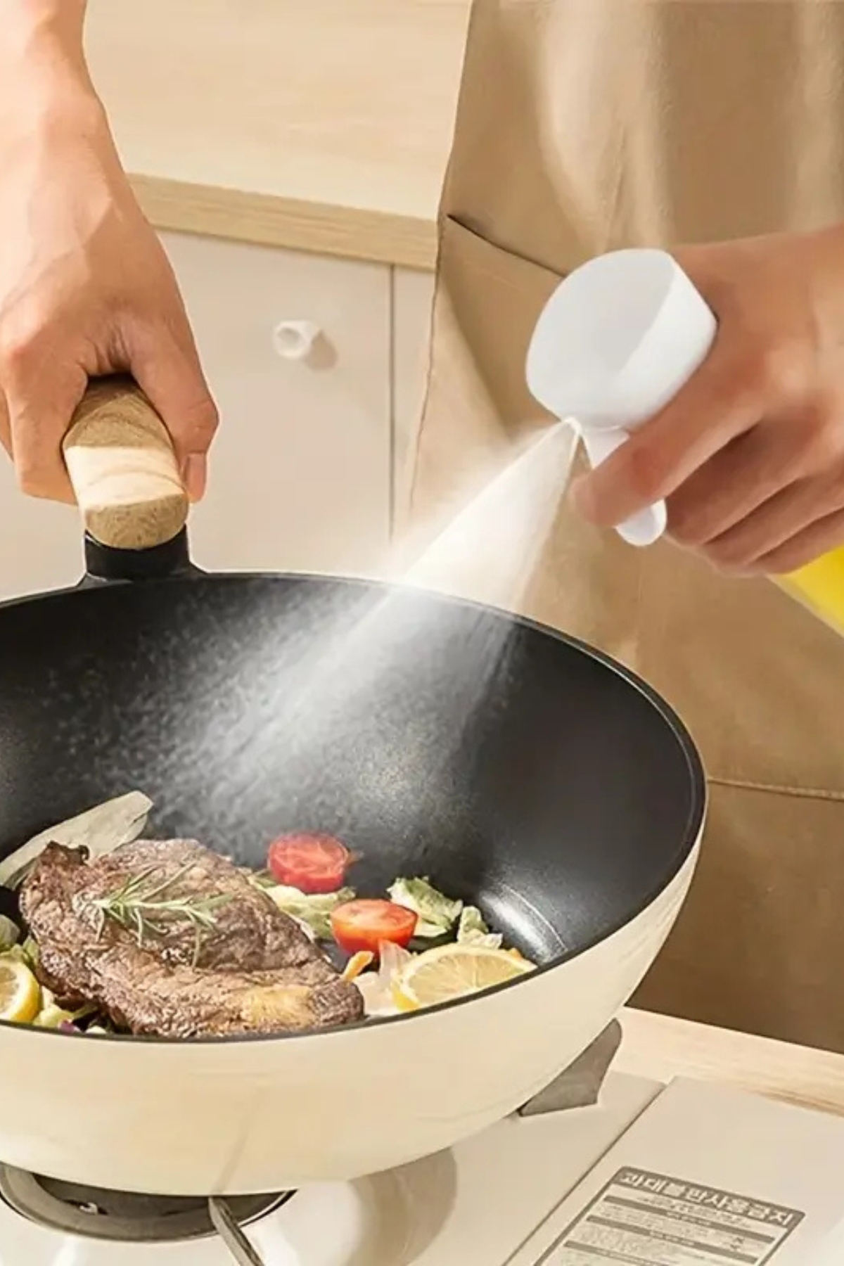 Siyah + Beyaz 2'li Airfryer Püskürtme Yağdanlık