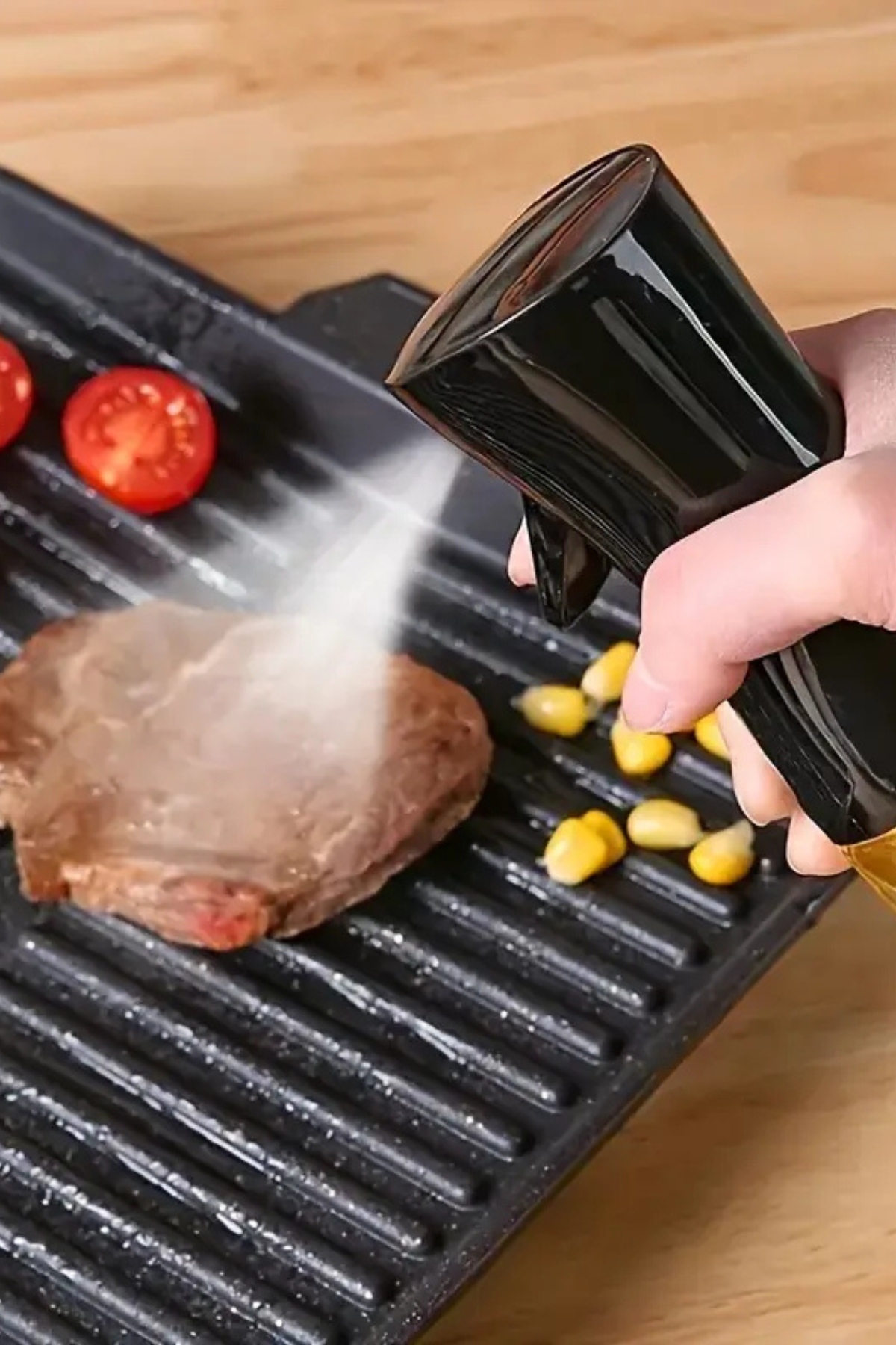 Siyah + Beyaz 2'li Airfryer Püskürtme Yağdanlık