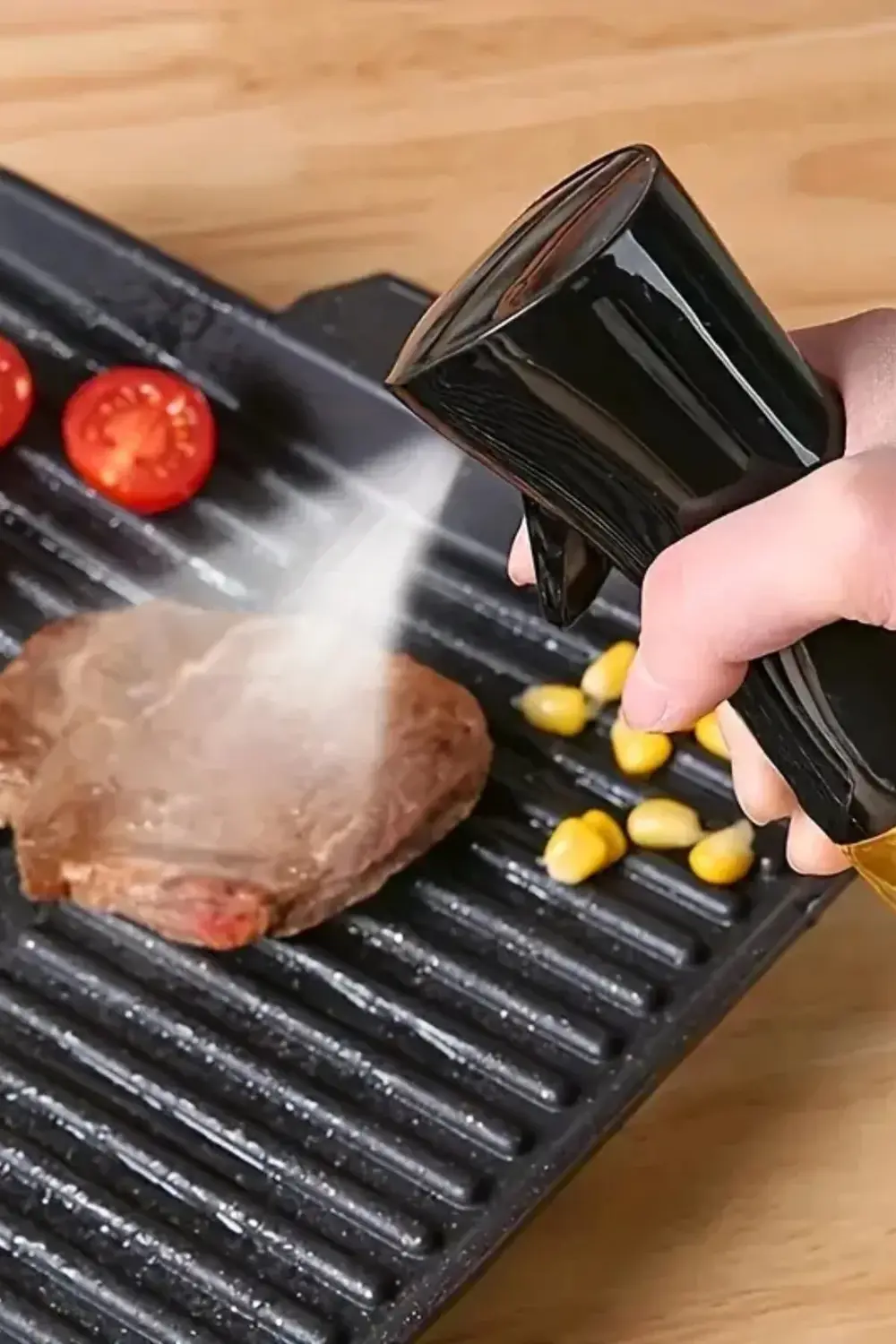 Siyah + Beyaz 2'li Airfryer Püskürtme Yağdanlık