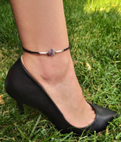 Tükkan Accessories Siyah Beyaz  Boncuk Ametist Kirik Doğaltaş Detay Halhal-Halhal65