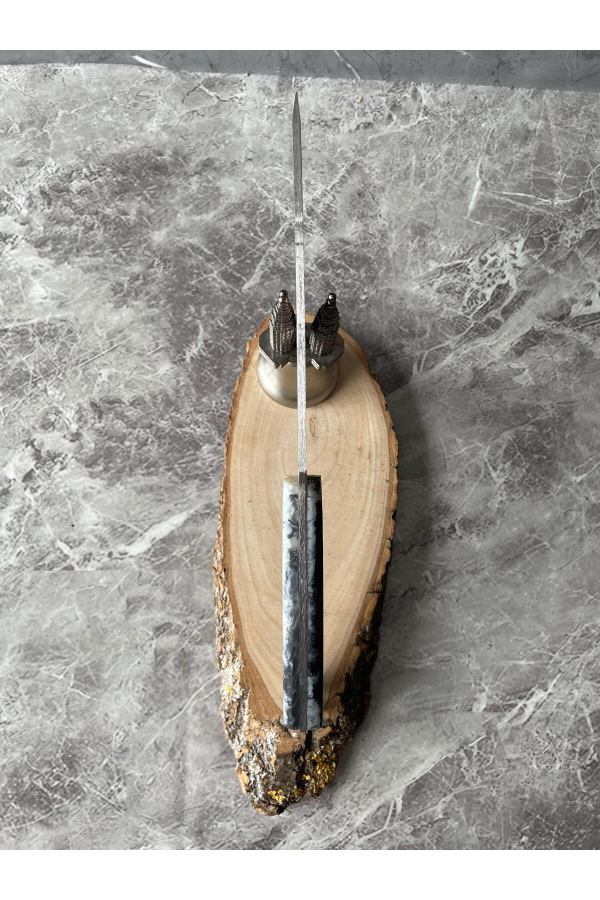 Siyah-Beyaz Epoksi Kabze Kamp Bıçağı – Kılıflı, | Outdoor, Hediye