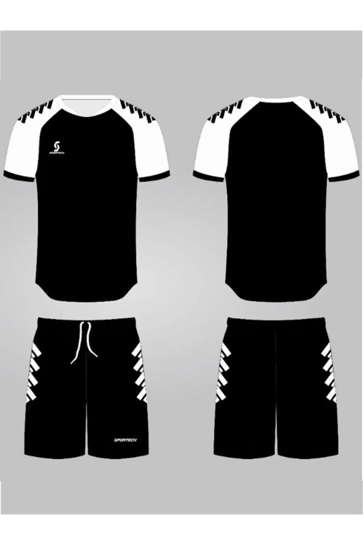 Siyah-Beyaz Forma Takımı (İsim ve Numara Yazılır) K0175-XL