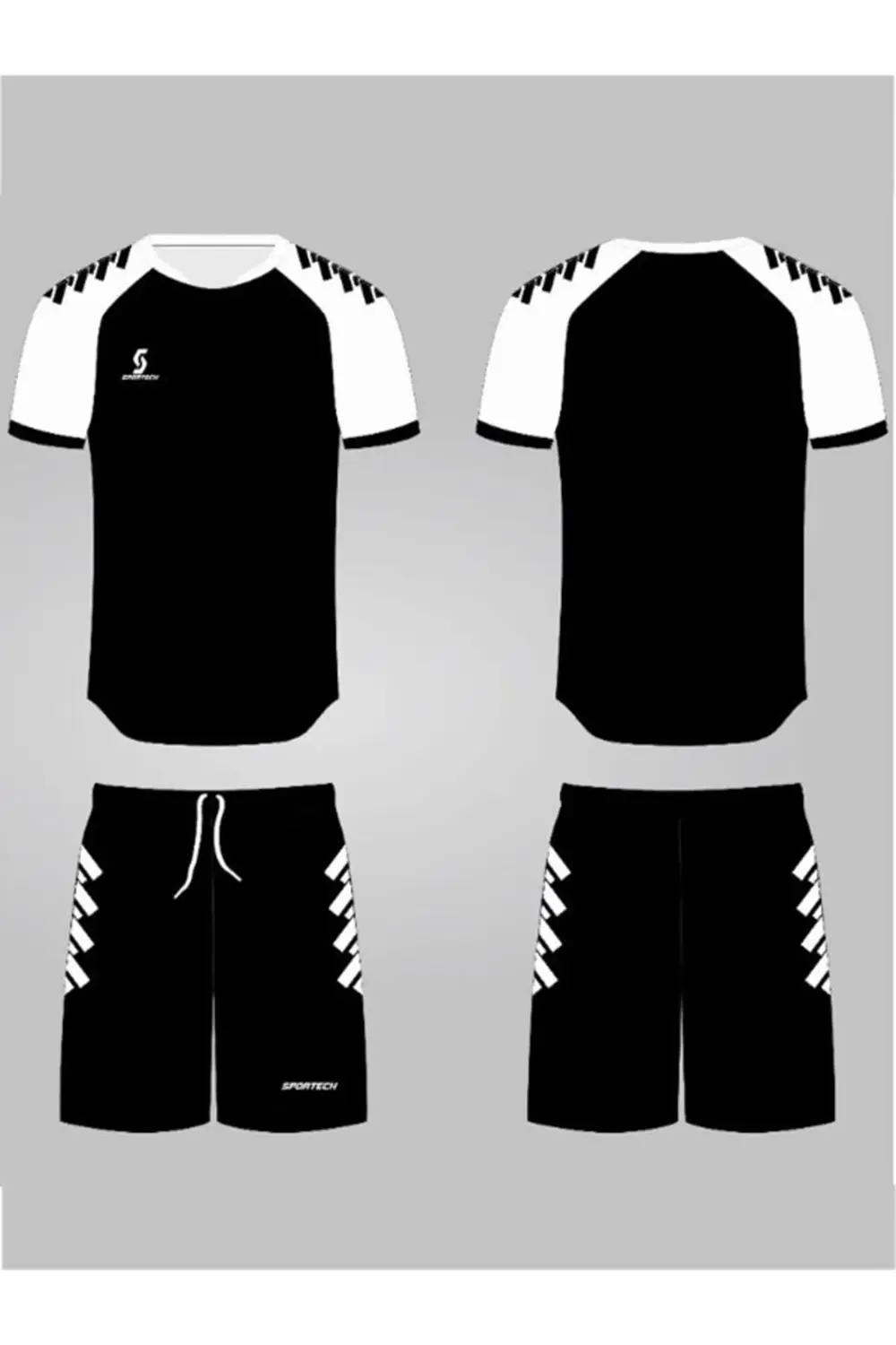 Siyah-Beyaz Forma Takımı (İsim ve Numara Yazılır) K0175-XL