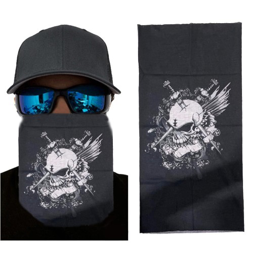 Siyah Beyaz Kafatası Baskılı Buff Bandana 25x48 cm Siyah Beyaz Kafatası Baskılı Buff Bandana 25x48 cm