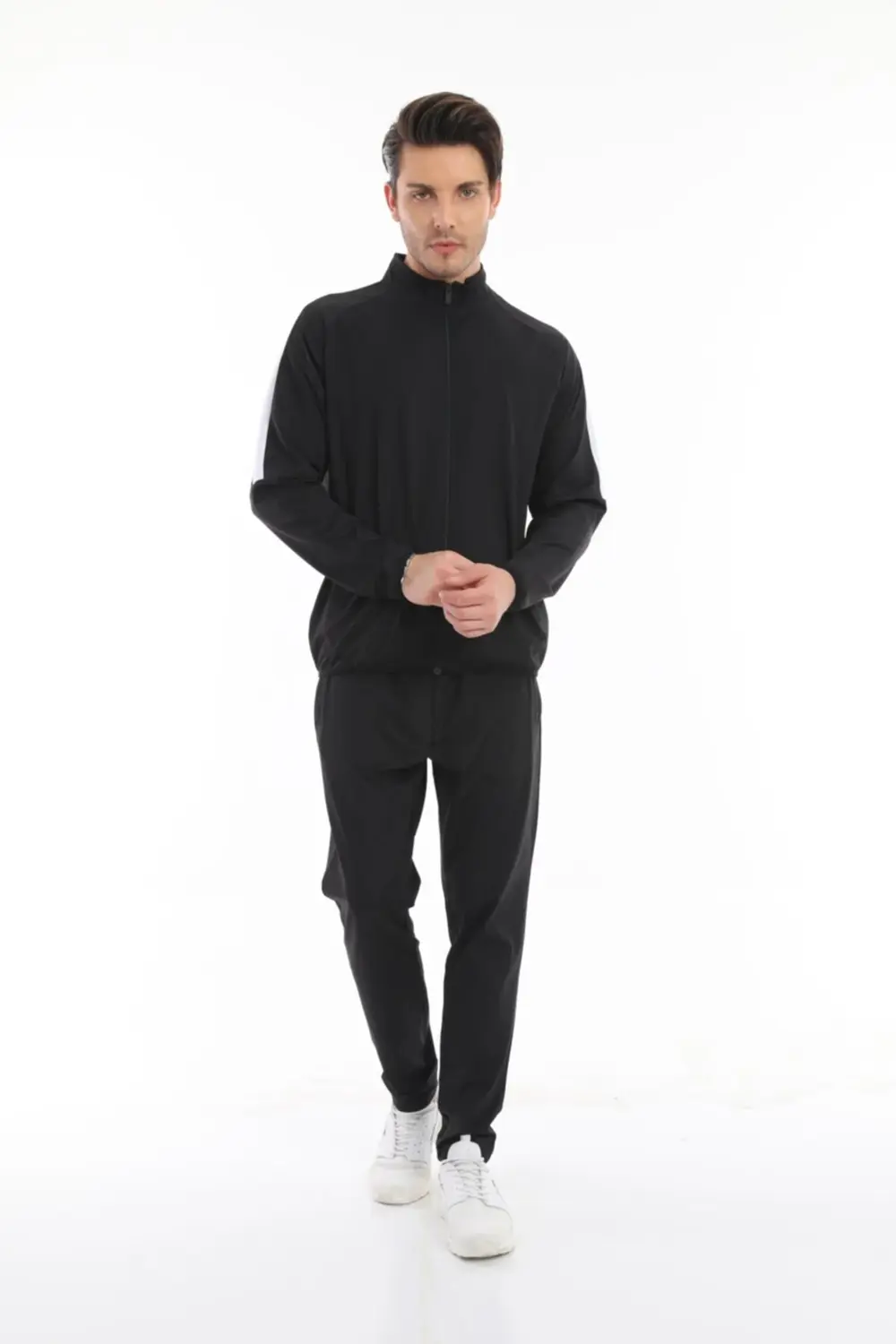 Siyah Beyaz Kamp Eşofman Takımı K0107