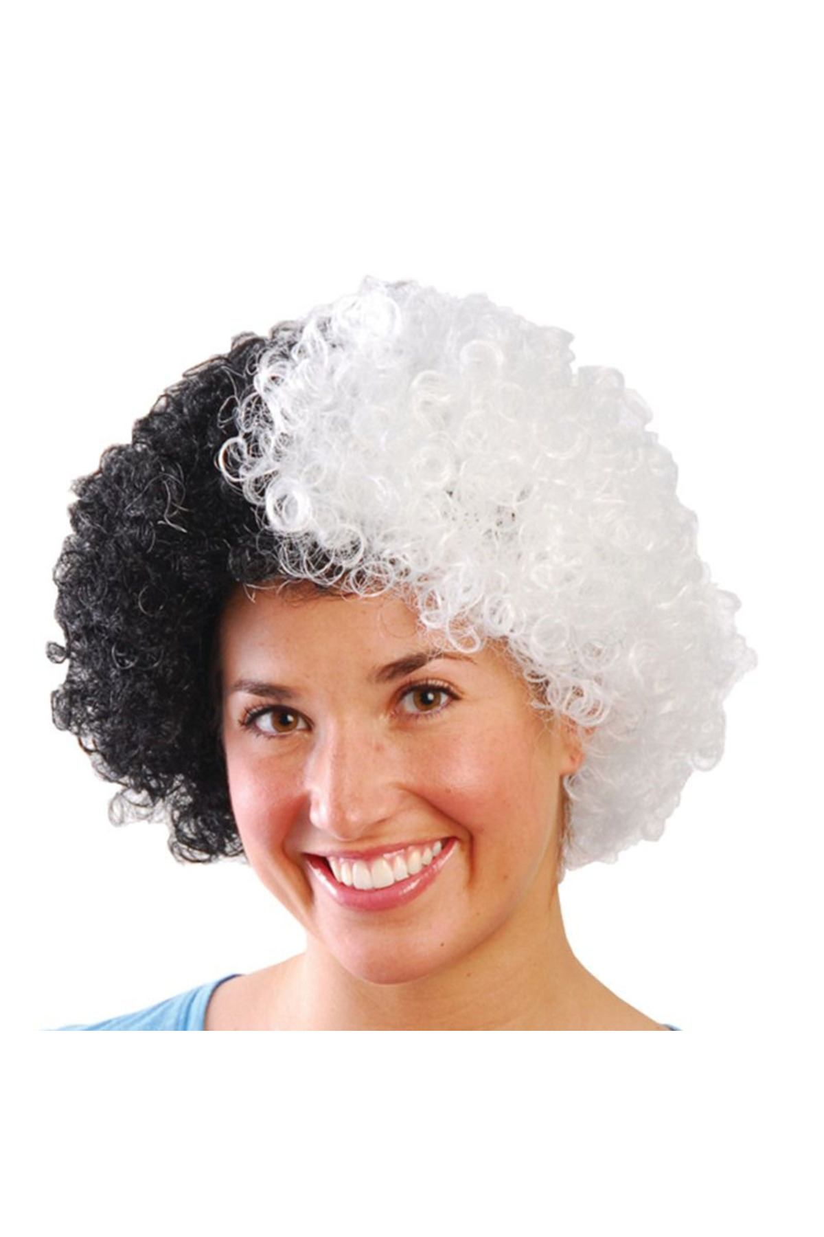 Ok Aksesuar Siyah Beyaz Kıvırcık Afro Bonus Peruk Taraftar Bonus Saç (5060) Ok Aksesuar Siyah Beyaz Kıvırcık Afro Bonus Peruk Taraftar Bonus Saç (5060)