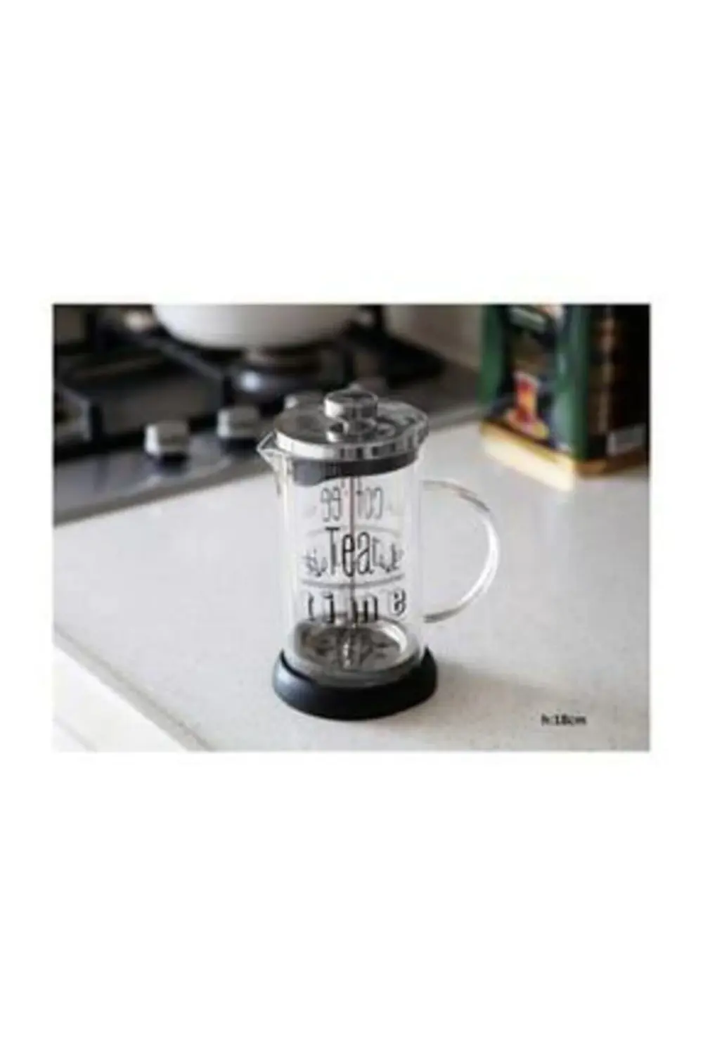 Siyah Bitki Çayı Demliği French Press  350 ml