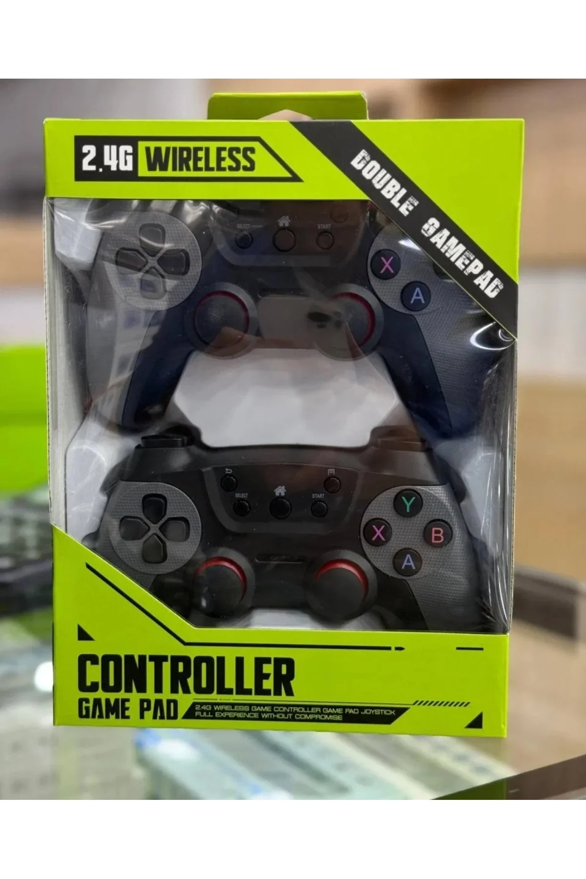 Siyah bluetooth bağlantılı 2.4g kablosuz gamepad 2 adet pc uyumlu 1 yıl garantili