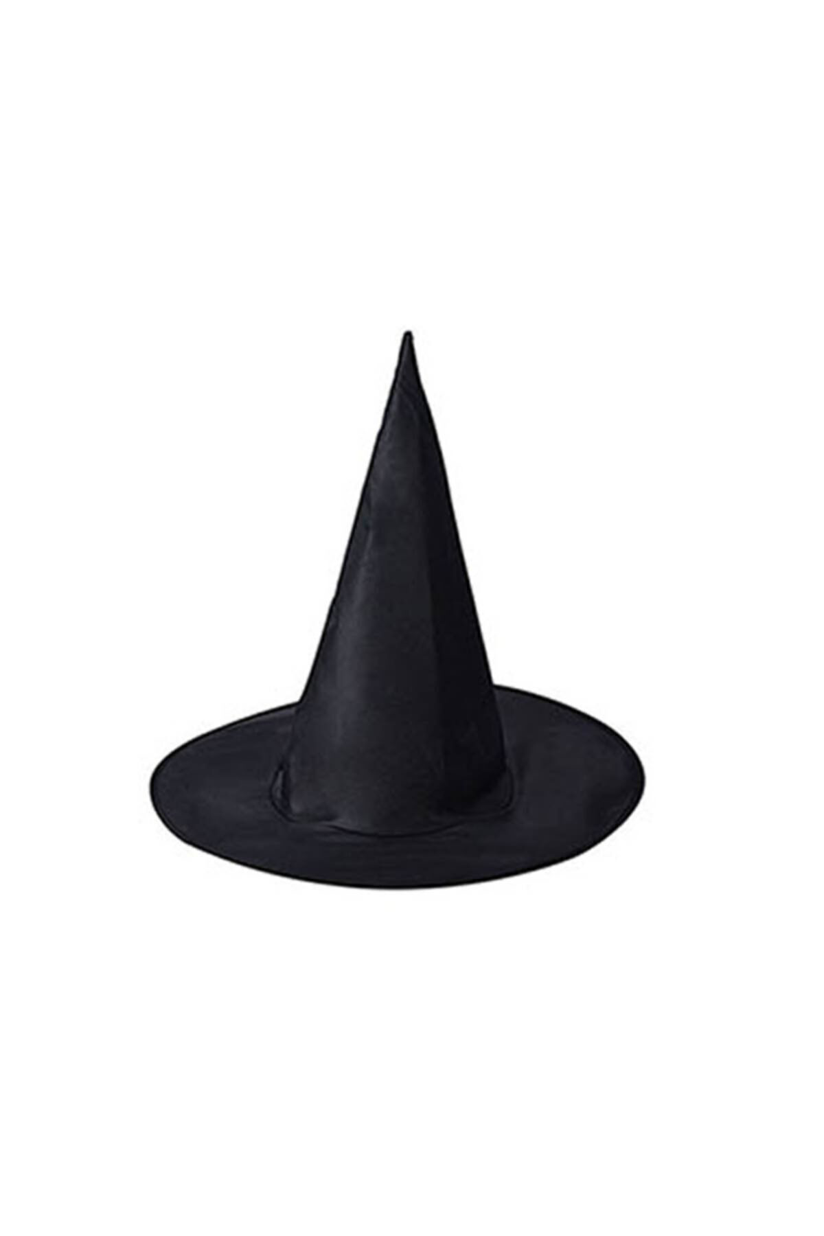 Rengarenk Kostüm Siyah Cadı Şapkası